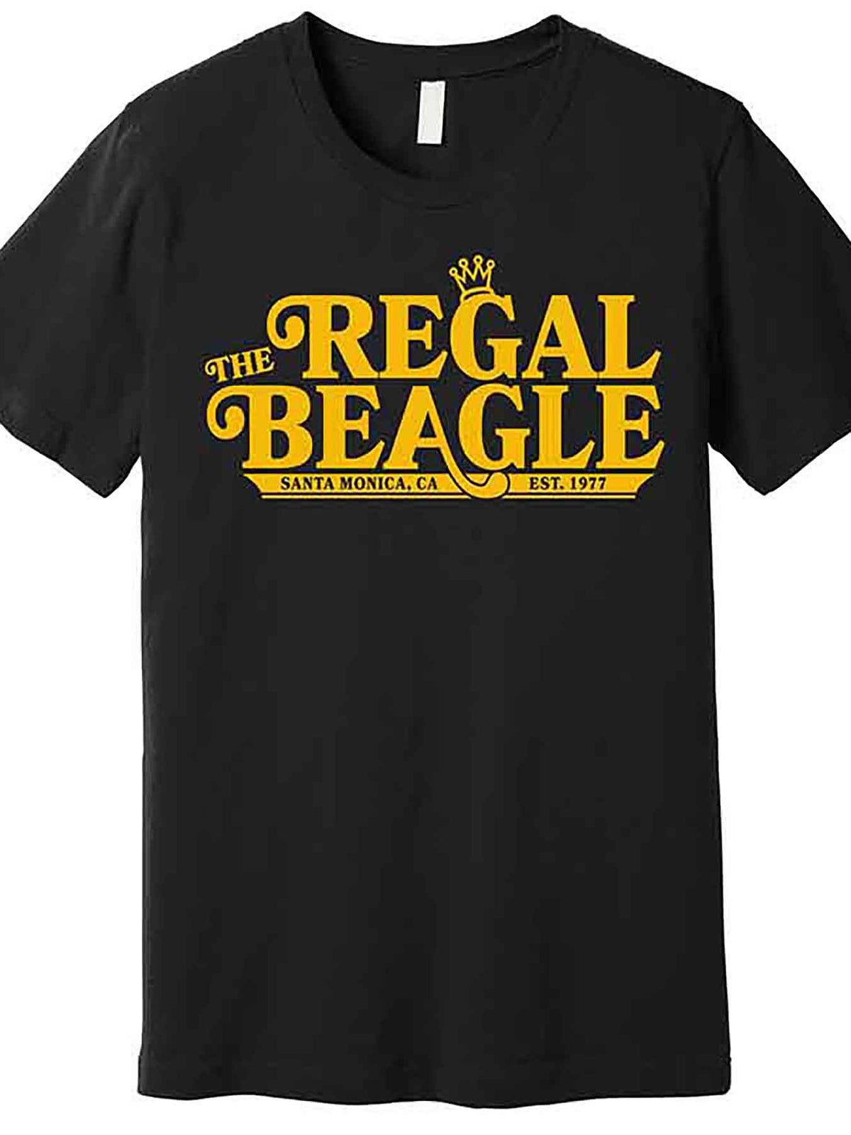 [Funny Regal Beagle T-Shirt] Regal Beagle Santa Monica Ca Est 1977 Logo Premium T-Shirt - Funny Men's Short Sleeve Graphic T-shirt Collection - black AA 227227
