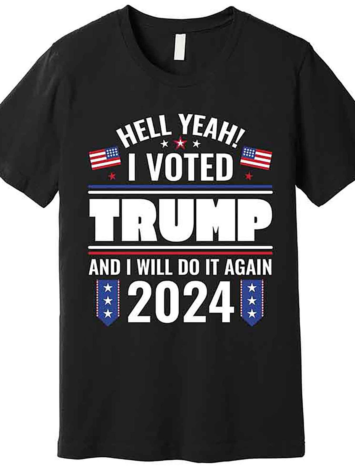 Trump Campaign 2024 Premium T-Shirt 226827 funny Men'S Short Sleeve Graphic T-shirt Collection black AA