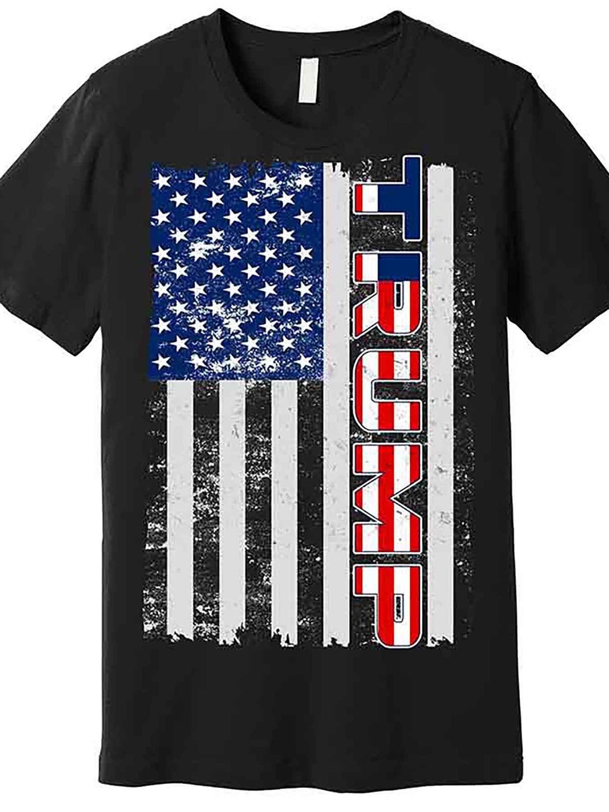 Trump Distressed USA Flag Premium T-Shirt 226809 funny Men'S Short Sleeve Graphic T-shirt Collection black AA