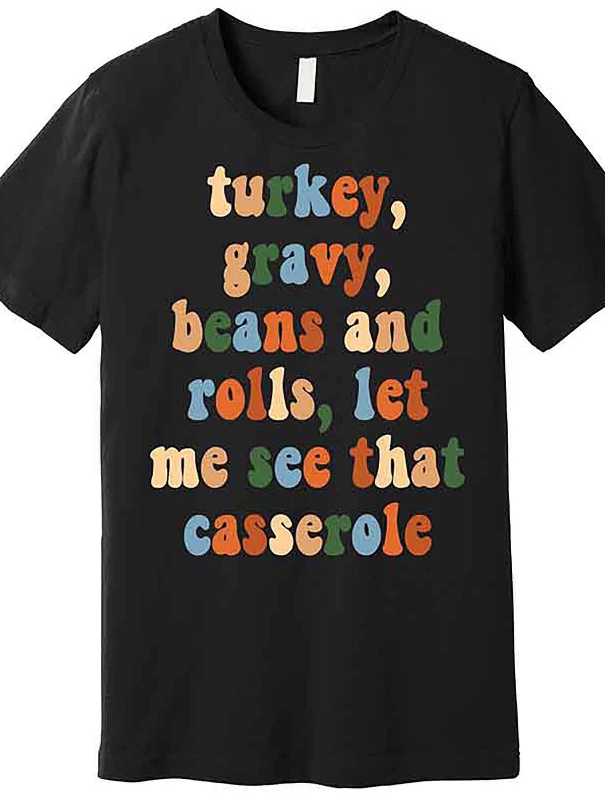 Turkey Gravy Beans And Rolls Funny Thanksgiving Premium T-Shirt 230782 funny Men'S Short Sleeve Graphic T-shirt Collection black AA