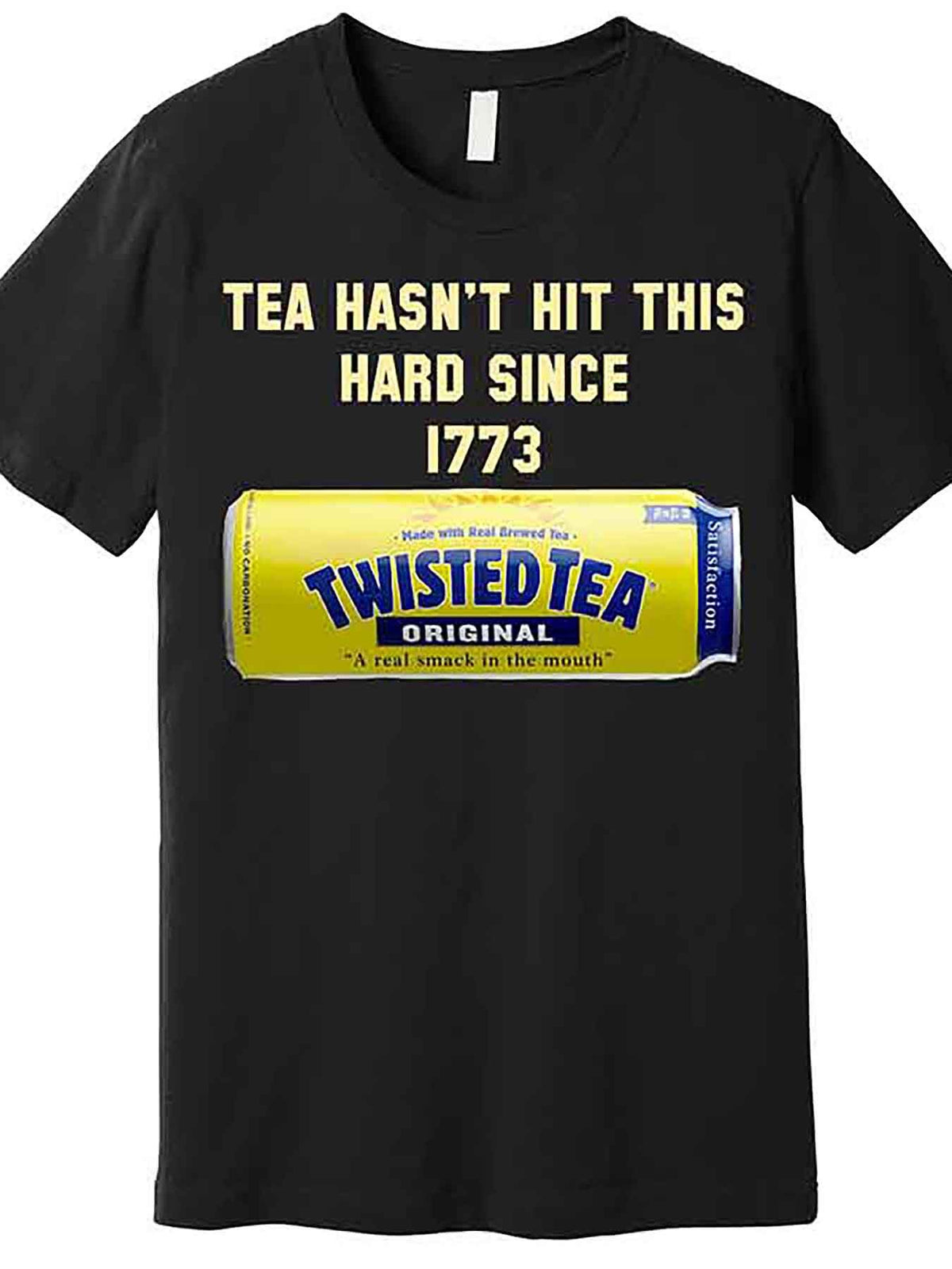 Twisted Tea Hasnt Hit This Hard Since 1773 Premium T-Shirt 228128 funny Men'S Short Sleeve Graphic T-shirt Collection black AA