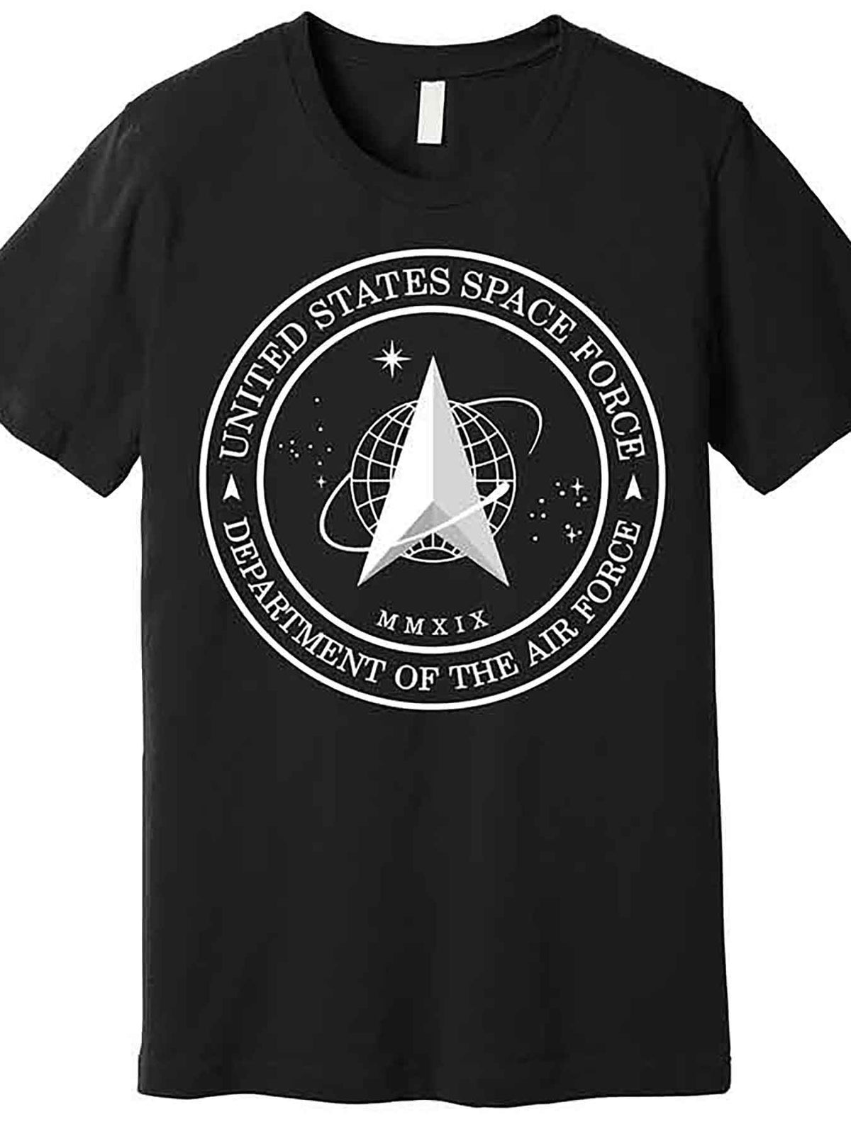 United States Space Force Outline Logo Premium T-Shirt 227975 funny Men'S Short Sleeve Graphic T-shirt Collection black AA