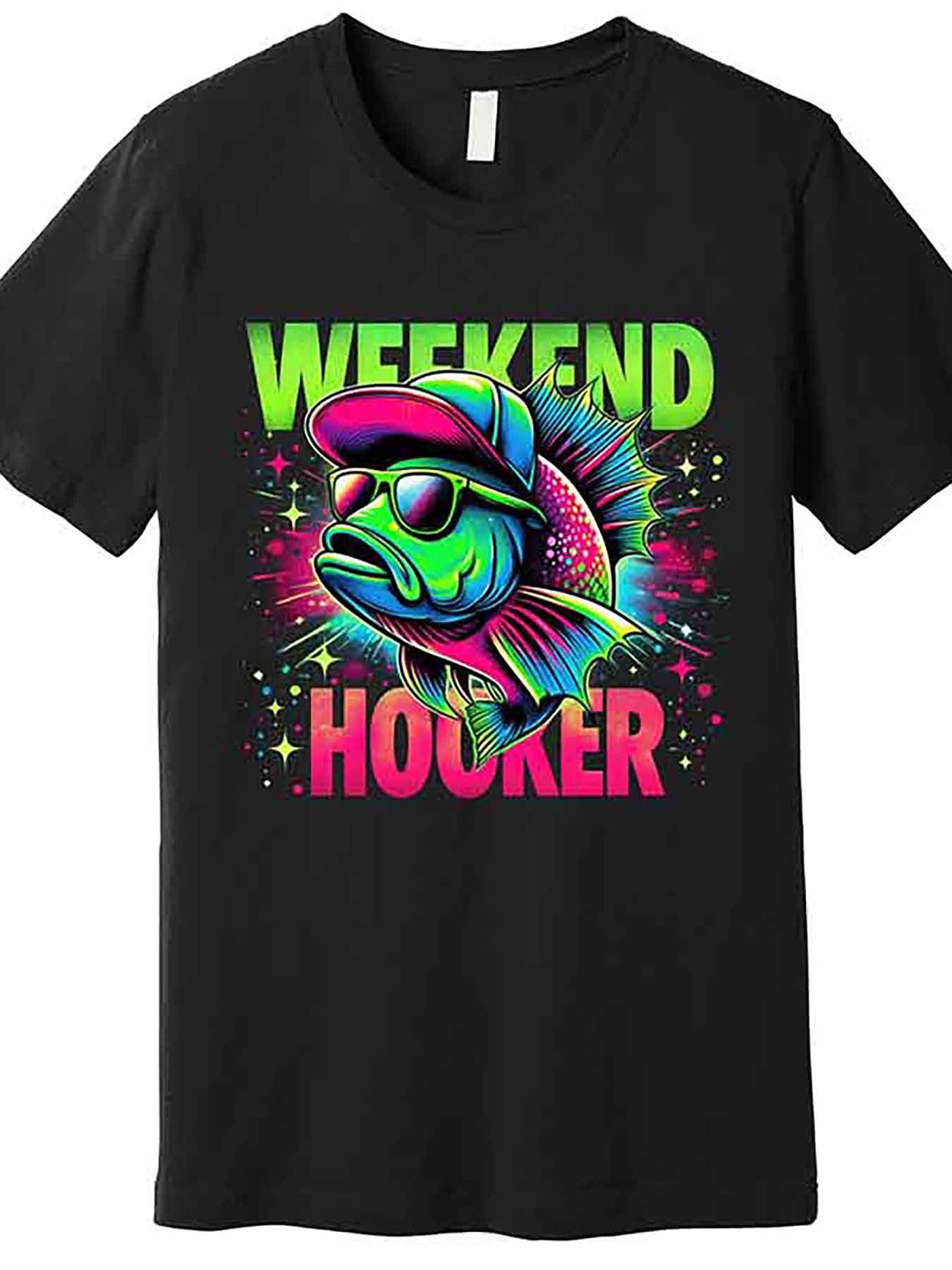 Weekend Hooker Funny Fish Premium T-Shirt 229525 funny Men'S Short Sleeve Graphic T-shirt Collection black AA