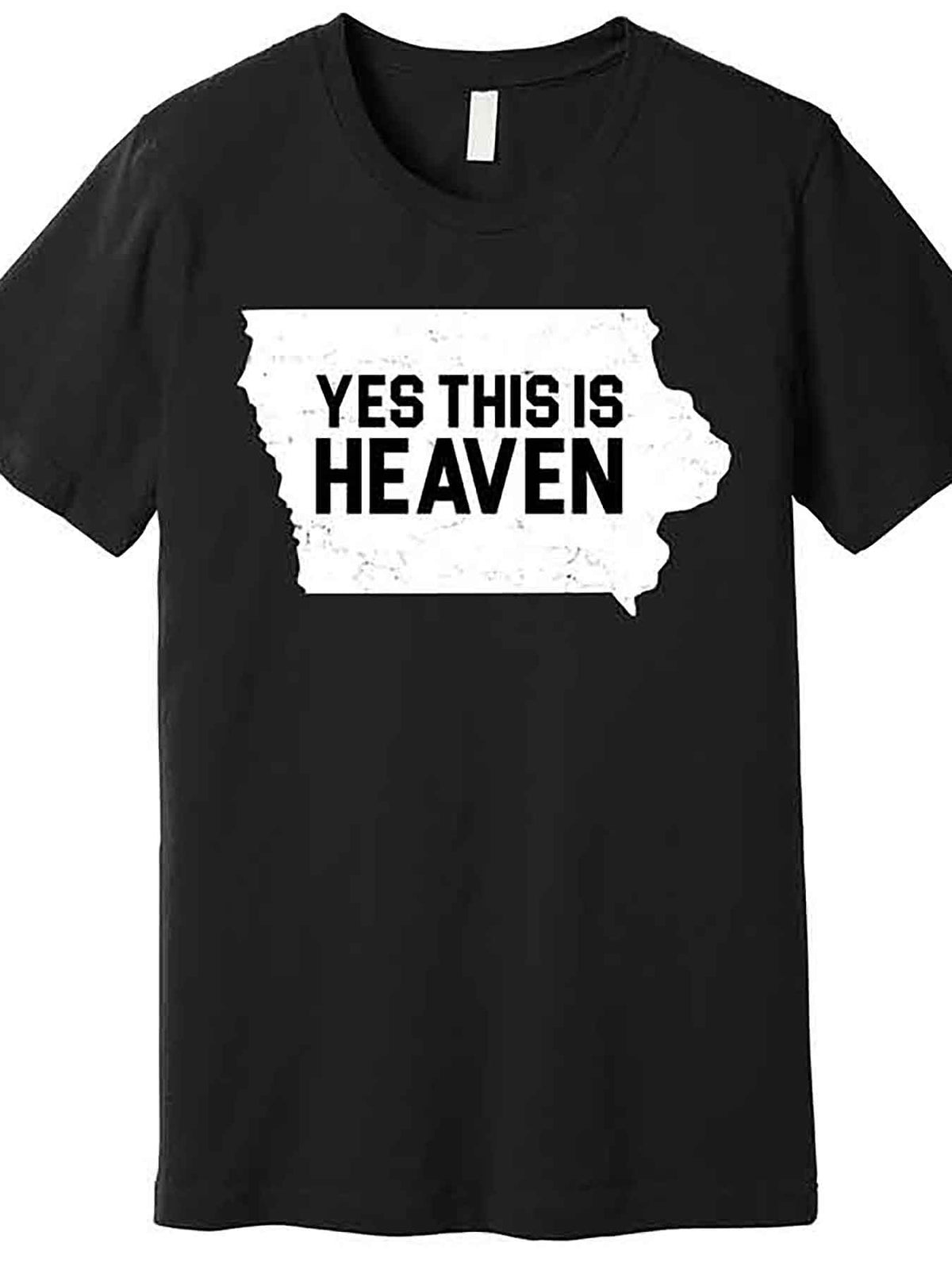 Yes This Is Heaven Iowa State Premium T-Shirt 227692 funny Men'S Short Sleeve Graphic T-shirt Collection black AA