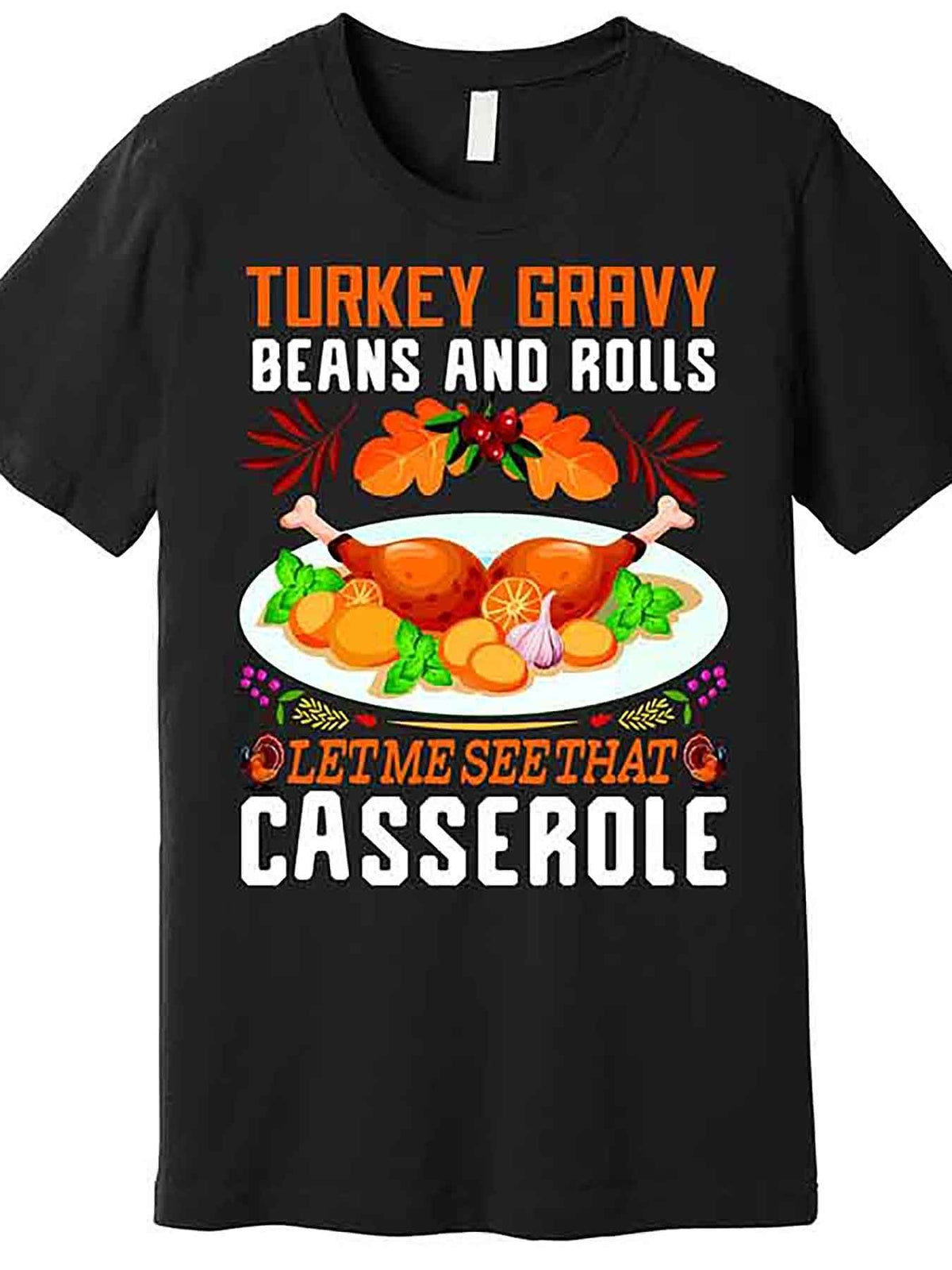 Funny Thanksgiving Food Premium T-Shirt 231198 funny Men'S Short Sleeve Graphic T-shirt Collection black AA