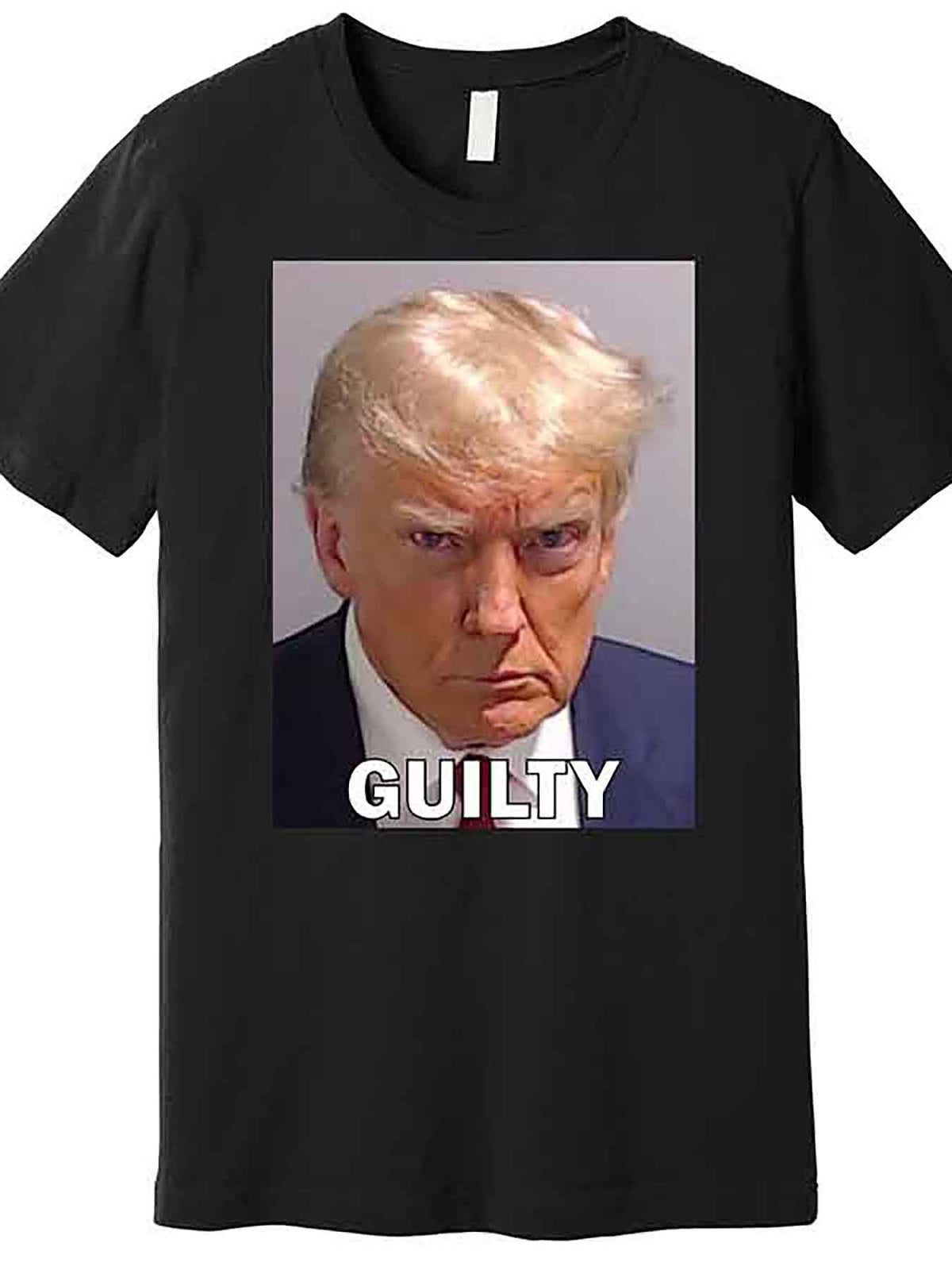 Guilty Trump Mugshot Premium T-Shirt 230680 funny Men'S Short Sleeve Graphic T-shirt Collection black AA