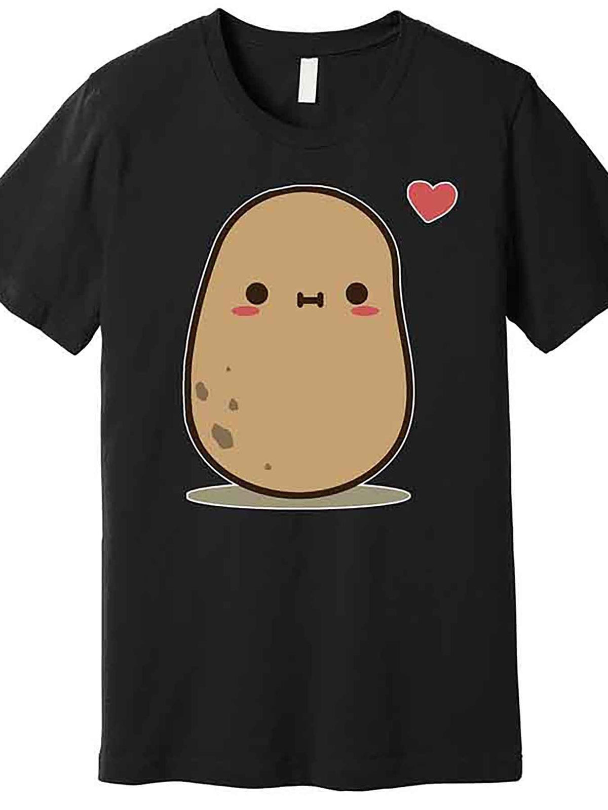 Kawii Potato Premium T-Shirt 227816 funny Men'S Short Sleeve Graphic T-shirt Collection black AA