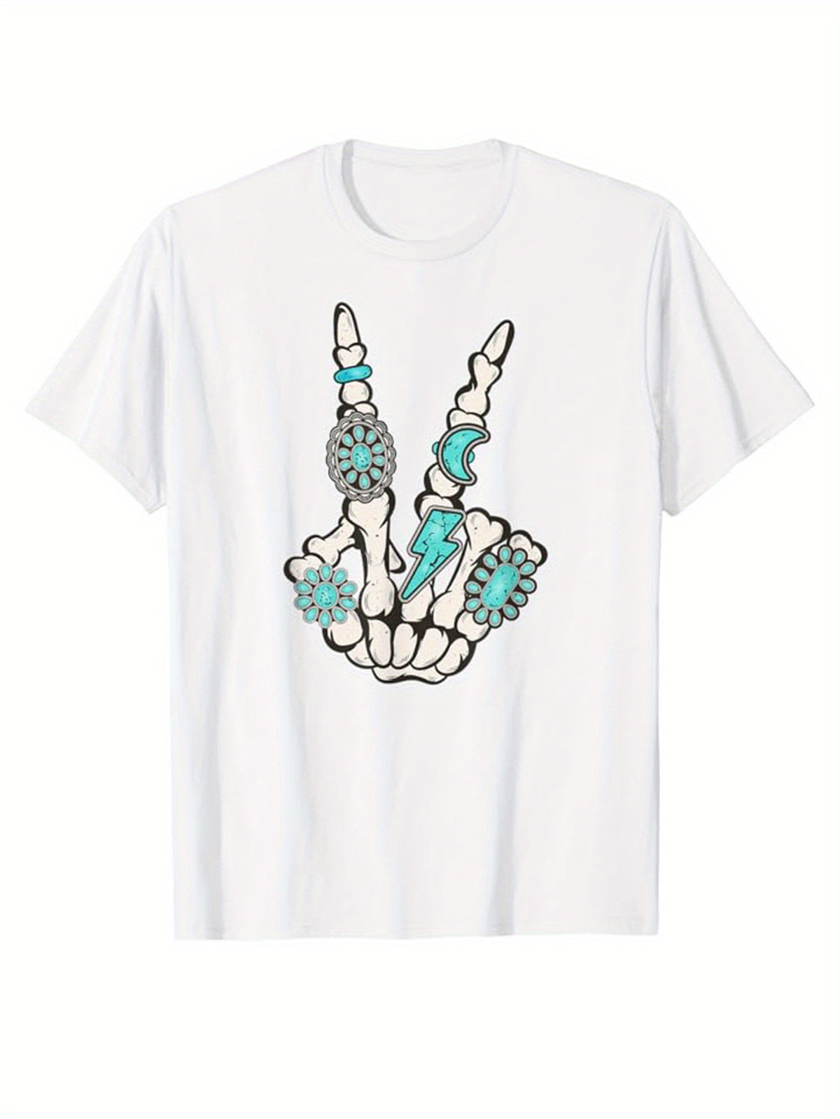 Western Cowboy Print Men's Cotton Graphic T-shirt, Casual Short Sleeve Crew Neck T-shirt, Men's Tee For Outdoor