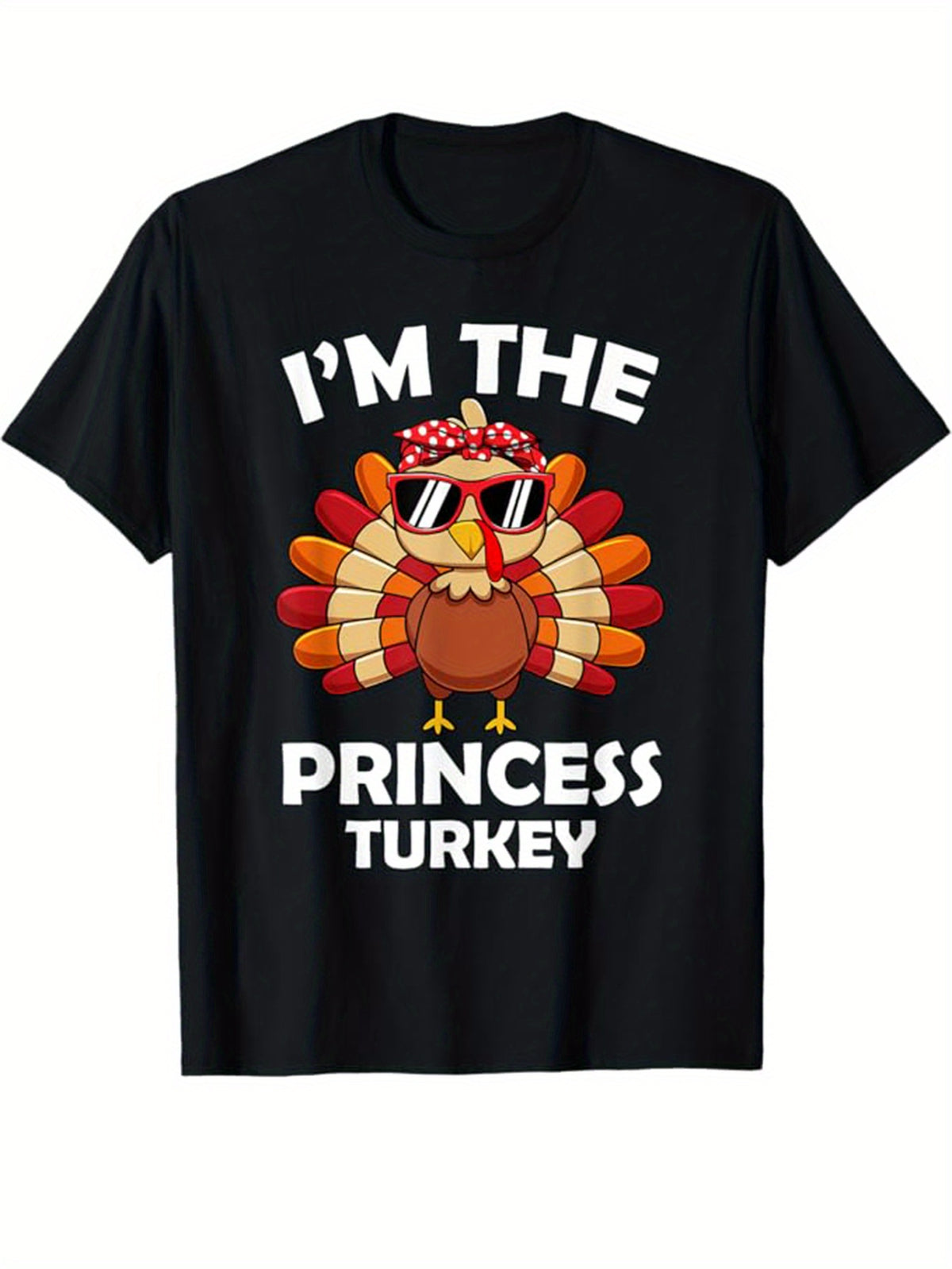 Thanksgiving Day Printed, Men's Cotton Graphic T-shirt, Casual Short Sleeve Crew Neck Gamer T-shirt, Men's Tee For Outdoor