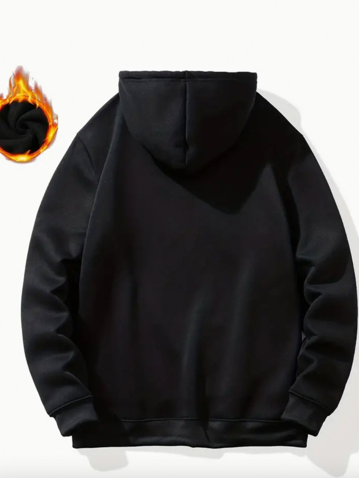 Cotton Blend Western Cowboy Print Men's Simple Style Warm Pullover Round Neck Hoodies With Kangaroo Pocket Long Sleeve Hooded Sweatshirt Loose Casual Top For Autumn Winter Men's Clothing As Gifts