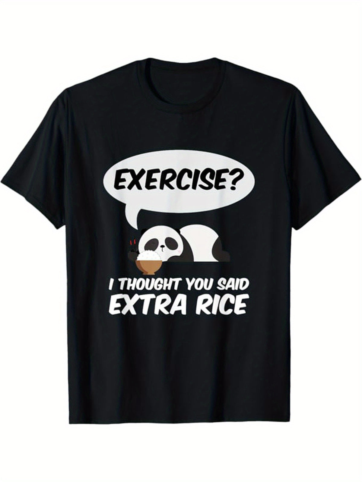 Panda Printed, Men's Cotton Graphic T-shirt, Casual Short Sleeve Crew Neck Gamer T-shirt, Men's Tee For Outdoor