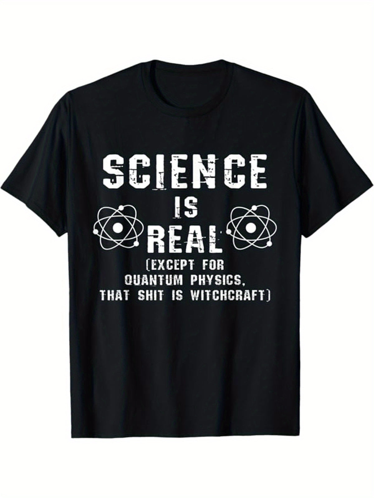 Science Print Men's Cotton T-shirt, Graphic Tee Men's Outdoor Clothes, Men's Halloween Clothing, Casual Short Sleeve Crew Neck T-shirt, Tops For Men, Gift For Men