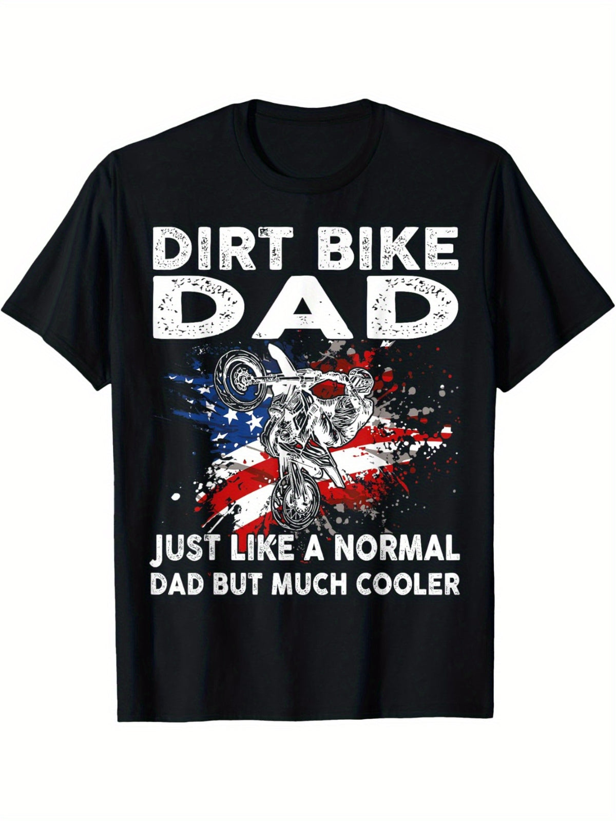 Dirtbike Motocross Dirt bike dad MX US Flag T-Shirt
