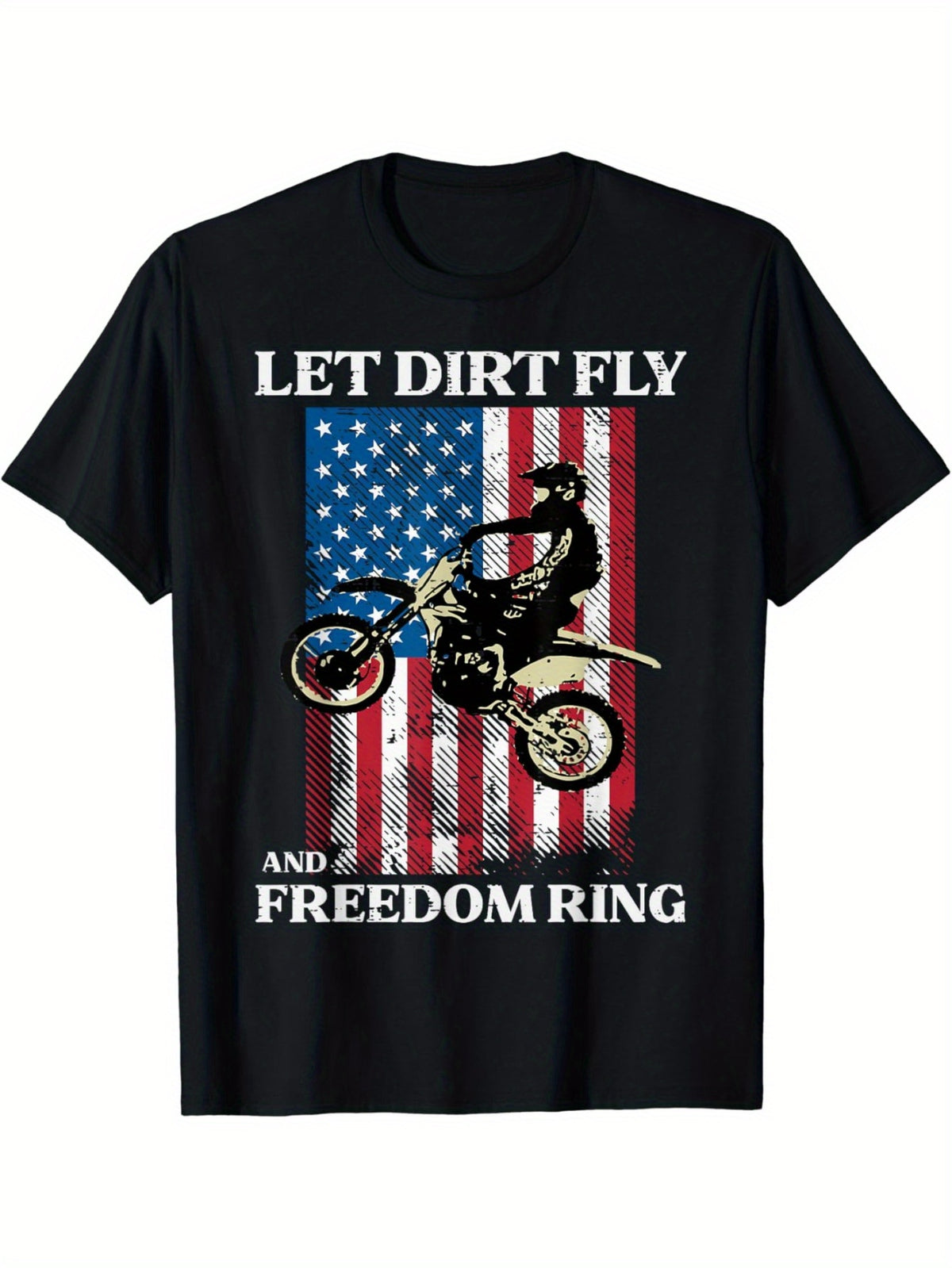 4th Of July Dirt Bike Motocross America Biker Men Women Kids T-Shirt