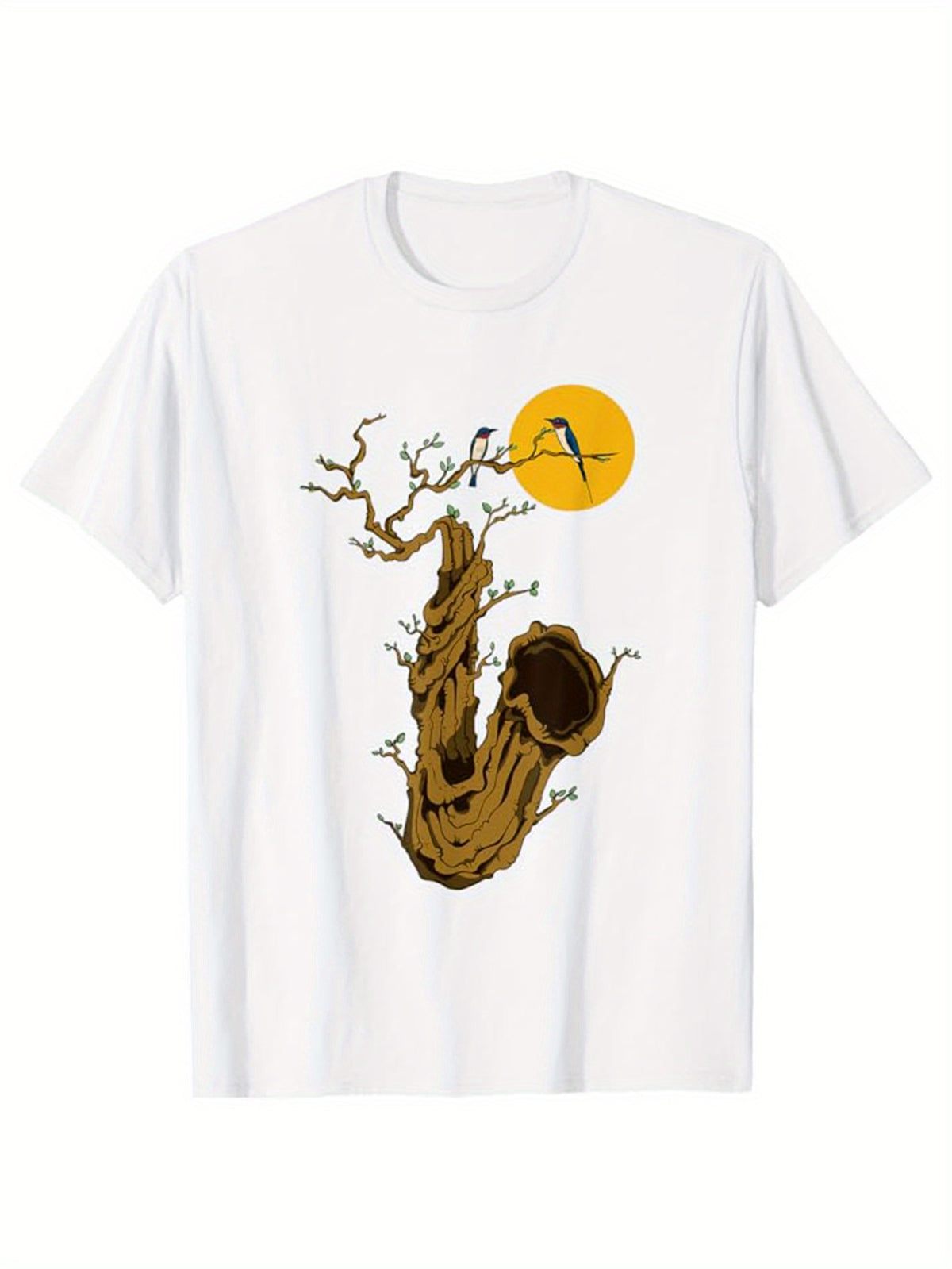Sax Print Men's Cotton T-shirt, Graphic Tee Men's Funny Happy Outdoor Clothes, Men's Music Clothing, Casual Short Sleeve Crew Neck T-shirt, Tops For Men, Gift For Men