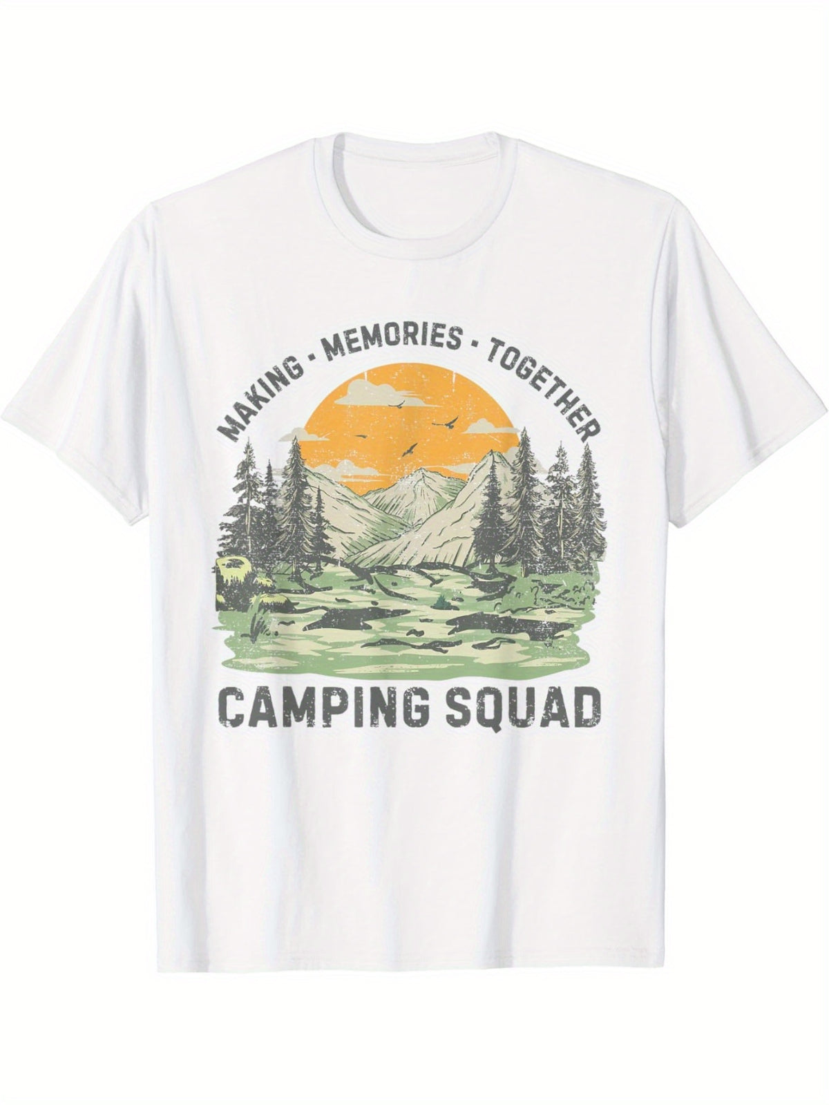 Retro Family Camping Crew Est 2024 Camper Camp Camping Squad T-Shirt