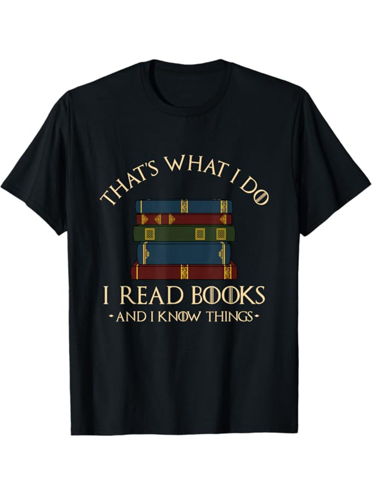Read Books Print Men's Cotton T-shirt, Graphic Tee Men's Outdoor Clothes, Casual Short Sleeve Crew Neck T-shirt