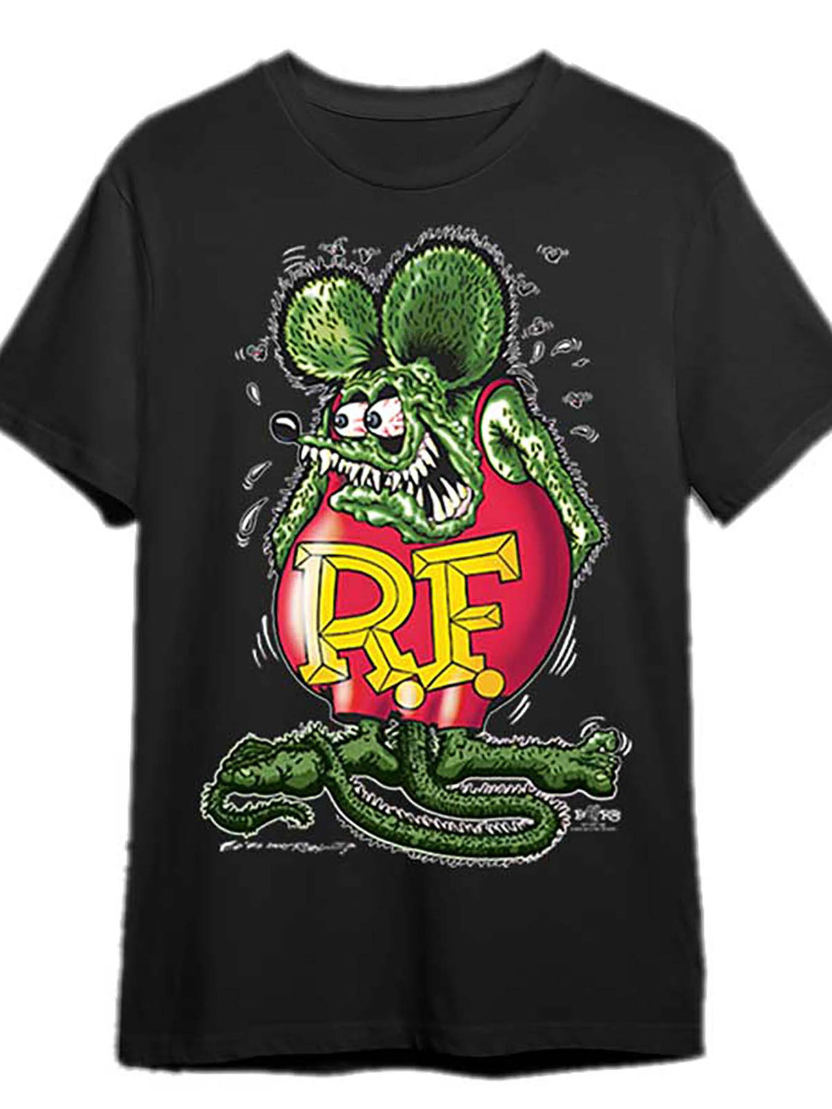 Ed Roth's Rat Fink Real Rat 338418 funny Men'S Short Sleeve Graphic T-shirt Collection black PR
