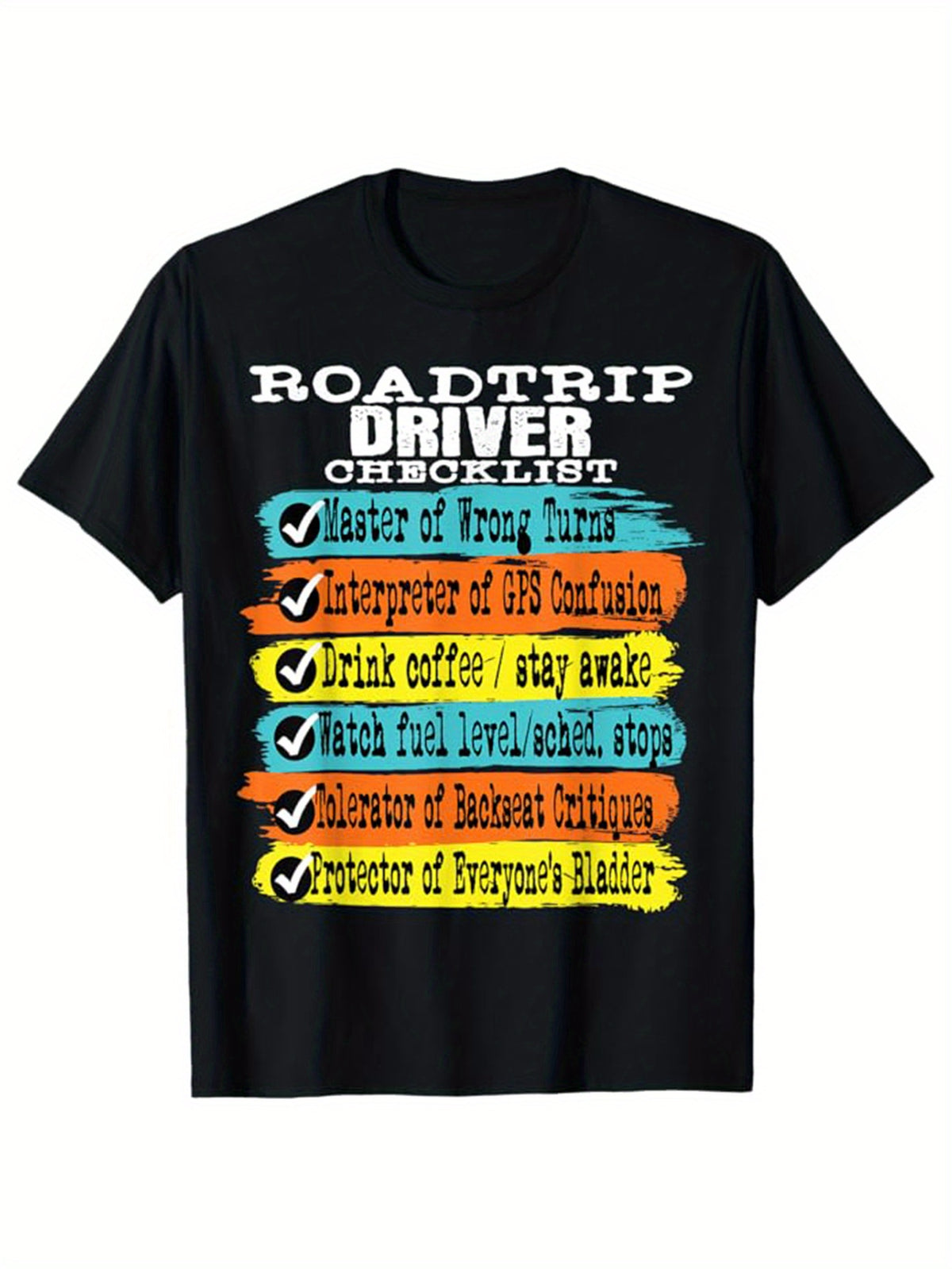 Road Trip Men's Cotton T-shirt, Graphic Tee Men's Outdoor Clothes, Men's Clothing, Casual Short Sleeve Crew Neck T-shirt, Tops For Men, Gift For Men