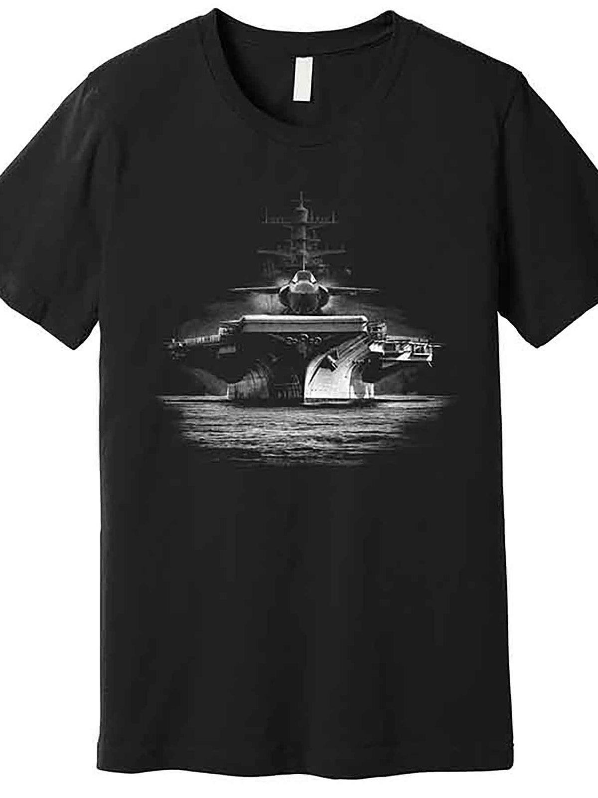 Aircraft Carrier Realistic Premium T-Shirt 227104 funny Men'S Short Sleeve Graphic T-shirt Collection black AA