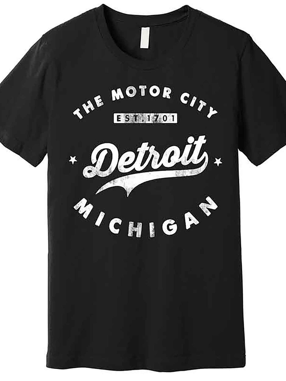 Classic Retro Vintage Detroit Michigan Motor City Premium T-Shirt 227658 funny Men'S Short Sleeve Graphic T-shirt Collection black AA