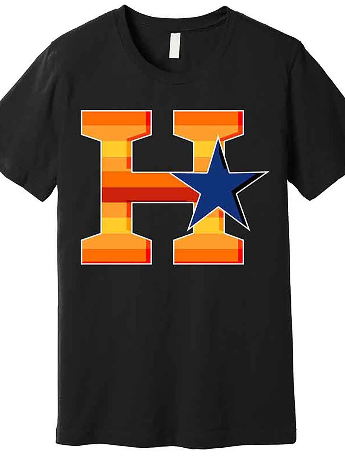 Houston Baseball H Star Logo Premium T-Shirt 228827 funny Men'S Short Sleeve Graphic T-shirt Collection black AA