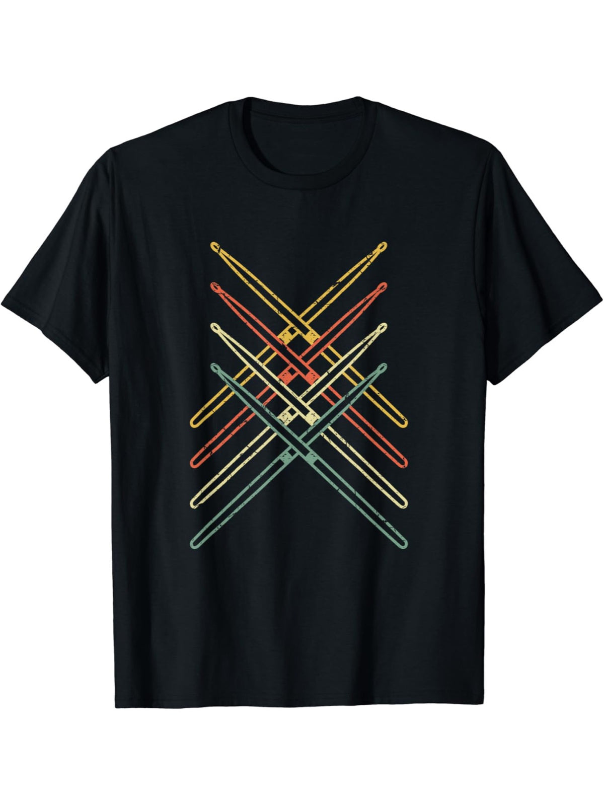 Retro Drumsticks Drummer Gifts Drums T-Shirt