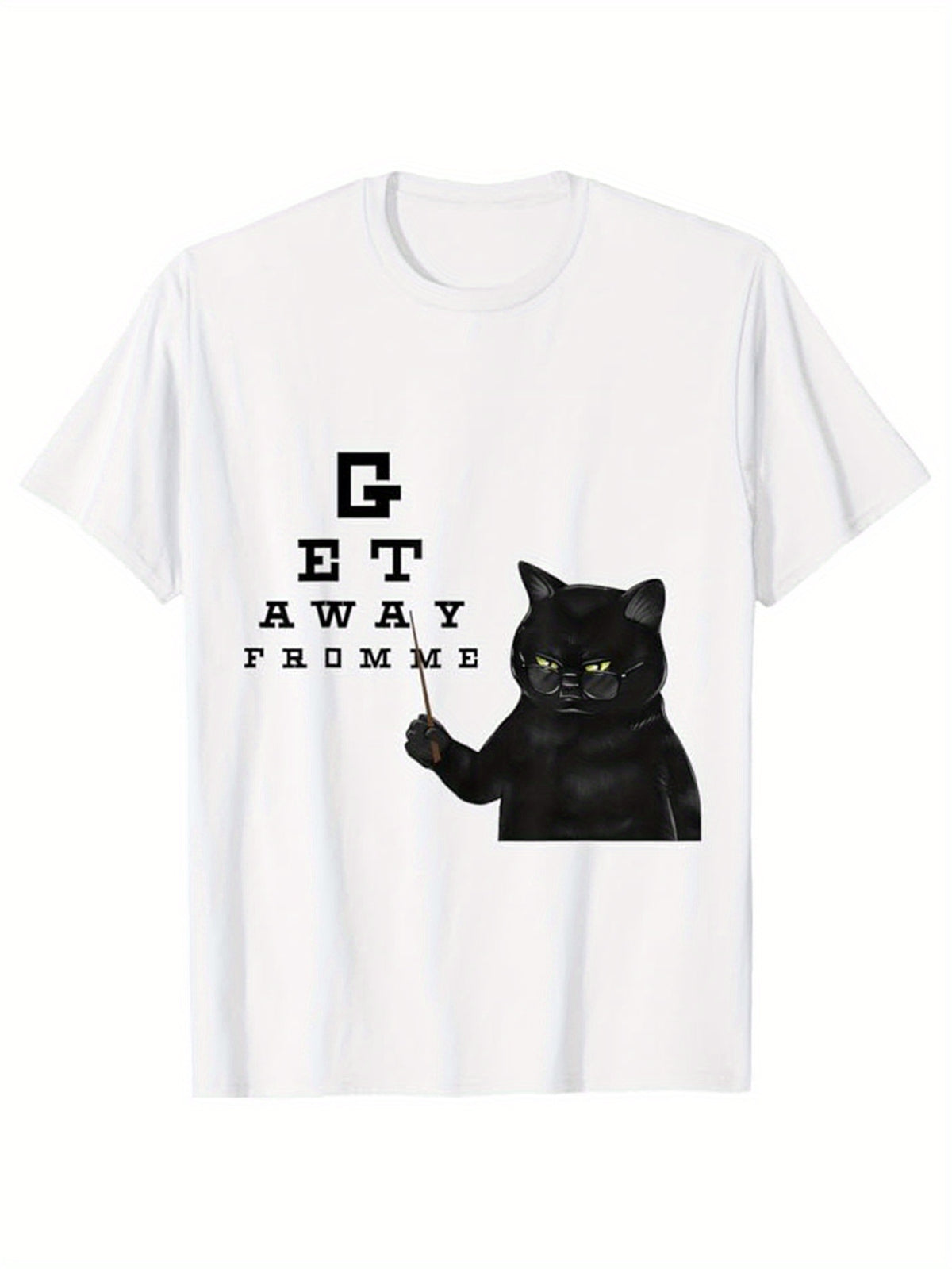 Cat Printed, Men's Cotton T-shirt, Graphic Tee Men's Outdoor Clothes, Men's Clothing, Casual Short Sleeve Crew Neck T-shirt, Soft Comfortable Top