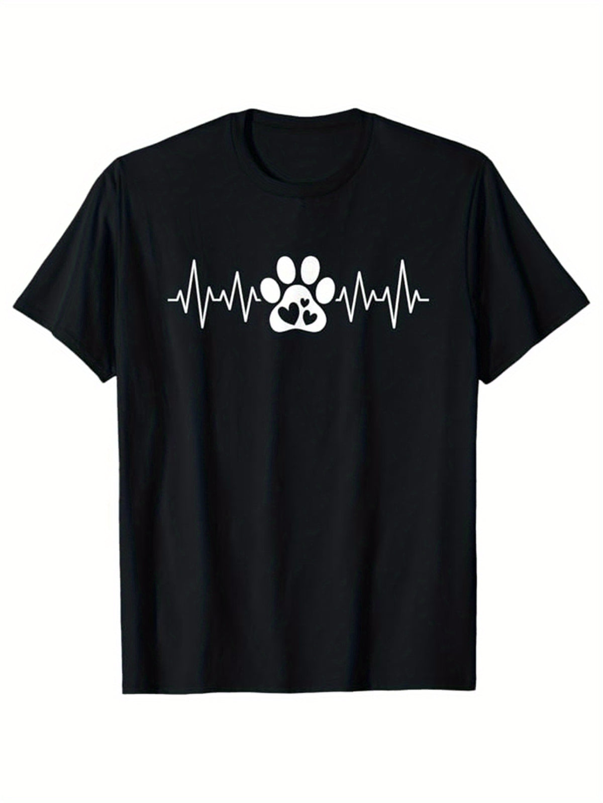Dog Printed, Men's Cotton T-shirt, Graphic Tee Men's Outdoor Clothes, Men's Clothing, Casual Short Sleeve Crew Neck T-shirt, Soft Comfortable Top
