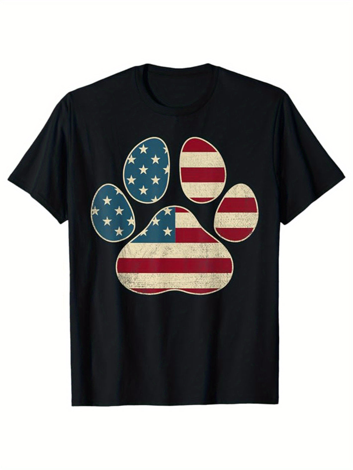 Dog Printed, Men's Cotton T-shirt, Graphic Tee Men's Outdoor Clothes, Men's Clothing, Casual Short Sleeve Crew Neck T-shirt, Soft Comfortable Top