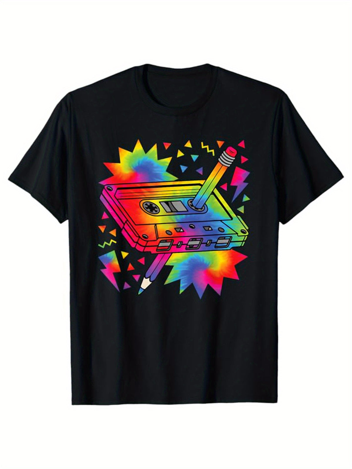 Back To 80's 1980s Vintage Retro Print Gift T-Shirt, 1980s Retro Vintage Graphic Tee, Men's Cotton Casual Short Sleeve T-shirt