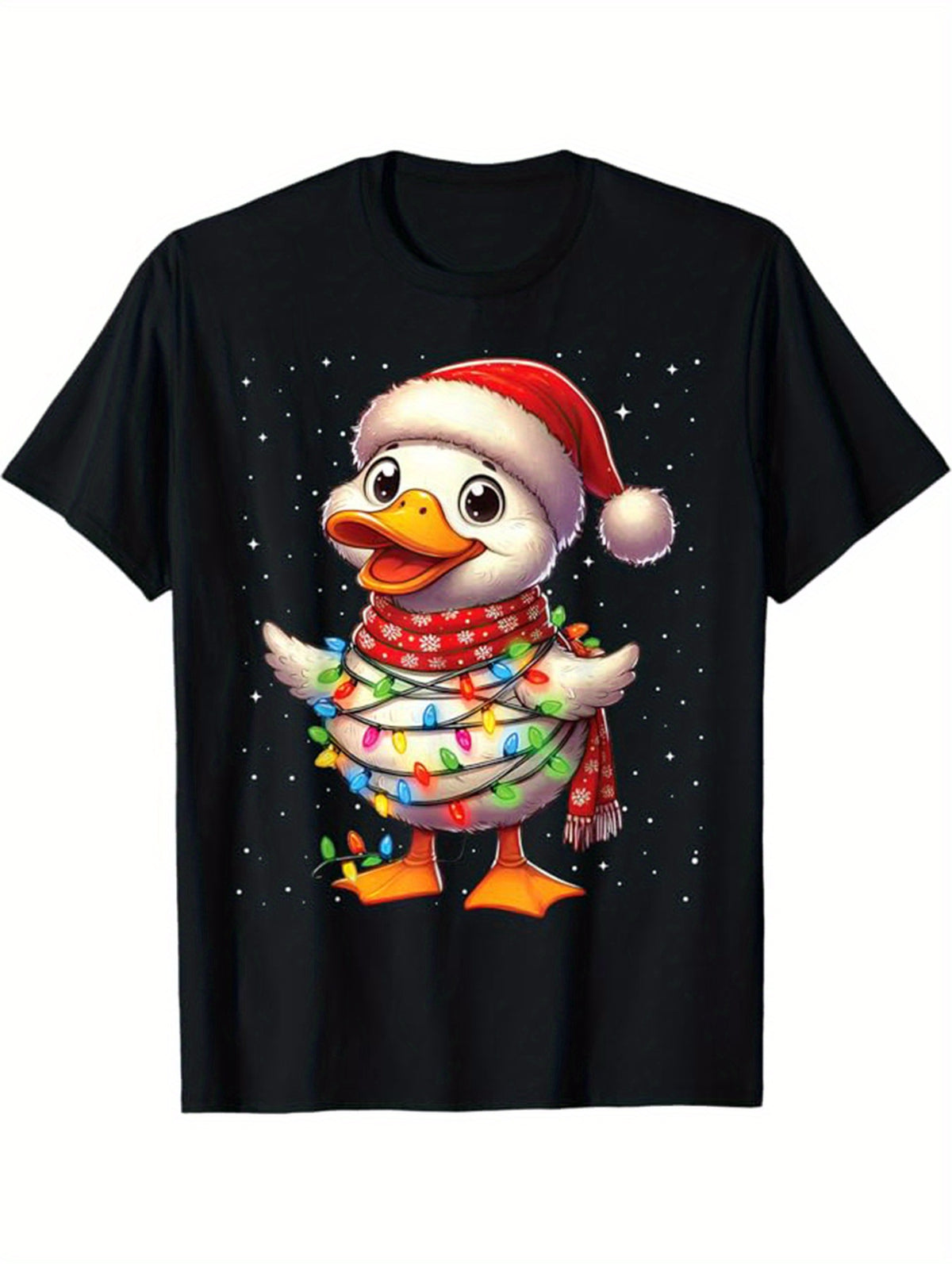 Christmas Printed, Men's Cotton T-shirt, Graphic Tee Men's Xmas Outdoor Clothes, Men's Clothing, Casual Short Sleeve Crew Neck T-shirt, Tops For Men, Gift For Men