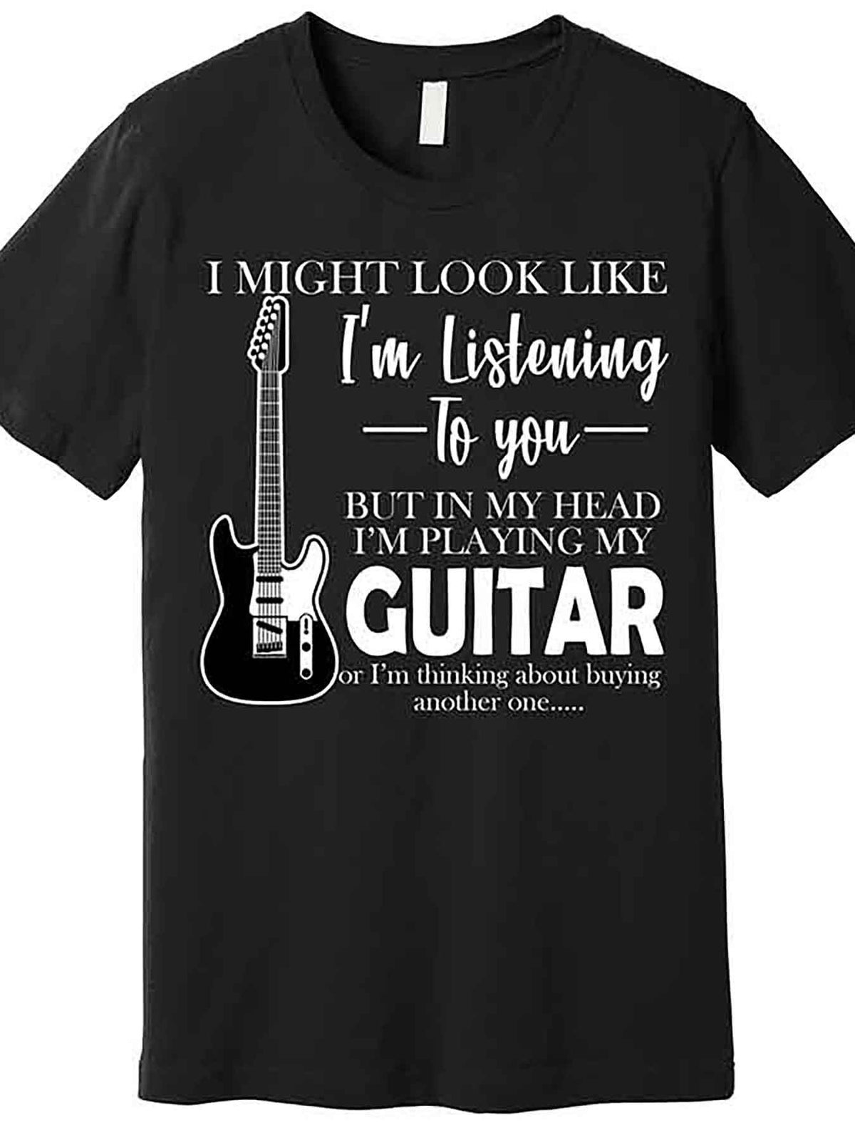 Funny Guitar Sarcasm Advanced T-shirt -  Fun Men's Short Sleeve Graphic T-shirt Series - Black - For Music Lovers & Sarcasm Fans - Perfect Gift for Musicians & Humor Enthusiasts