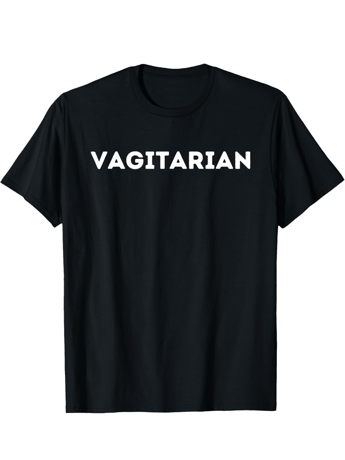 棉质柔软透气男士T恤 - Vagitarian Pun Sarcastic Hilarious Adult Humor Dad Joke Fun Design DIY Casual Sports Halloween 和圣诞礼物