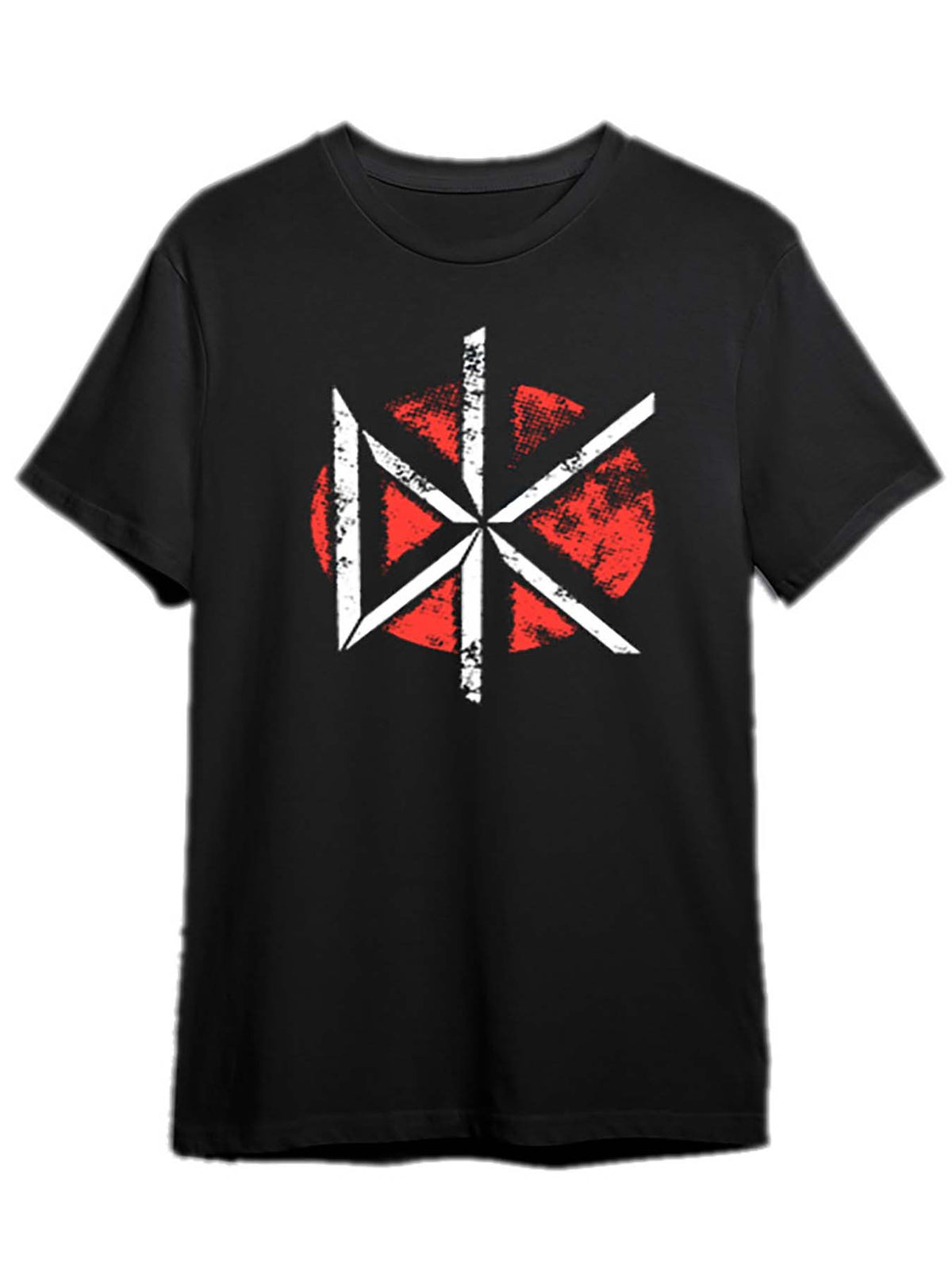 Dead Kennedys Band Graphic Tee for Men - 100% Cotton, Casual Short Sleeve, Black with Red & White Cross Design, Machine Washable