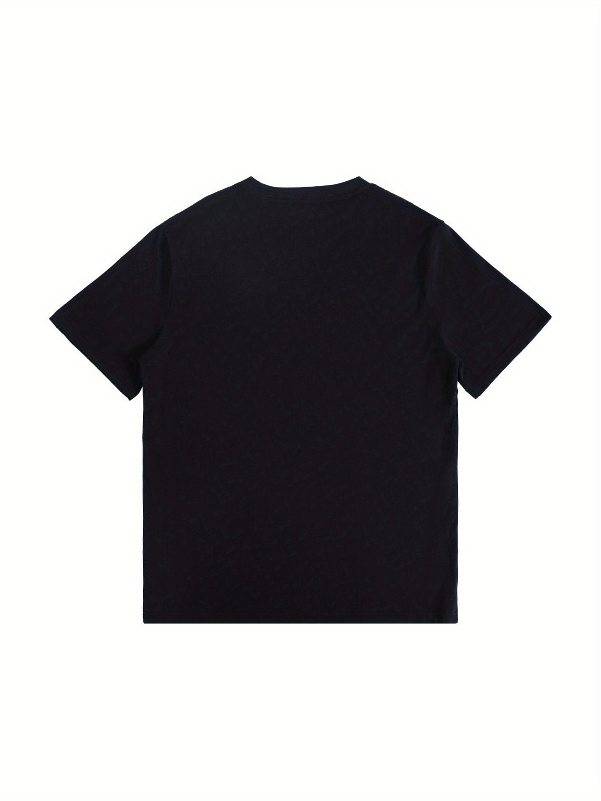 Men's 3D digital cat and UFO printed short-sleeved round neck cotton T-shirt, a fashionable top for outdoor activities in summer.