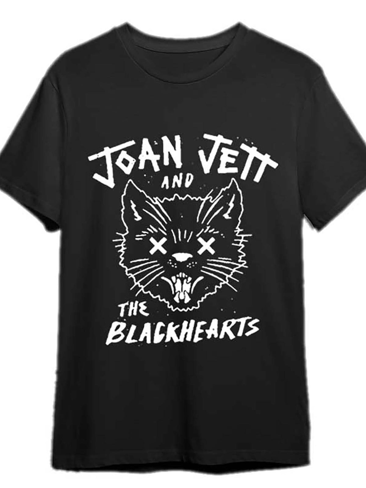 Easy Care | Joan Jett and The Blackhearts Men’s Graphic T-Shirt - Black Short Sleeve Cotton Tee with Bold "JOAN VETT" Print, Casual Round Neck Design for Fans and Collectors
