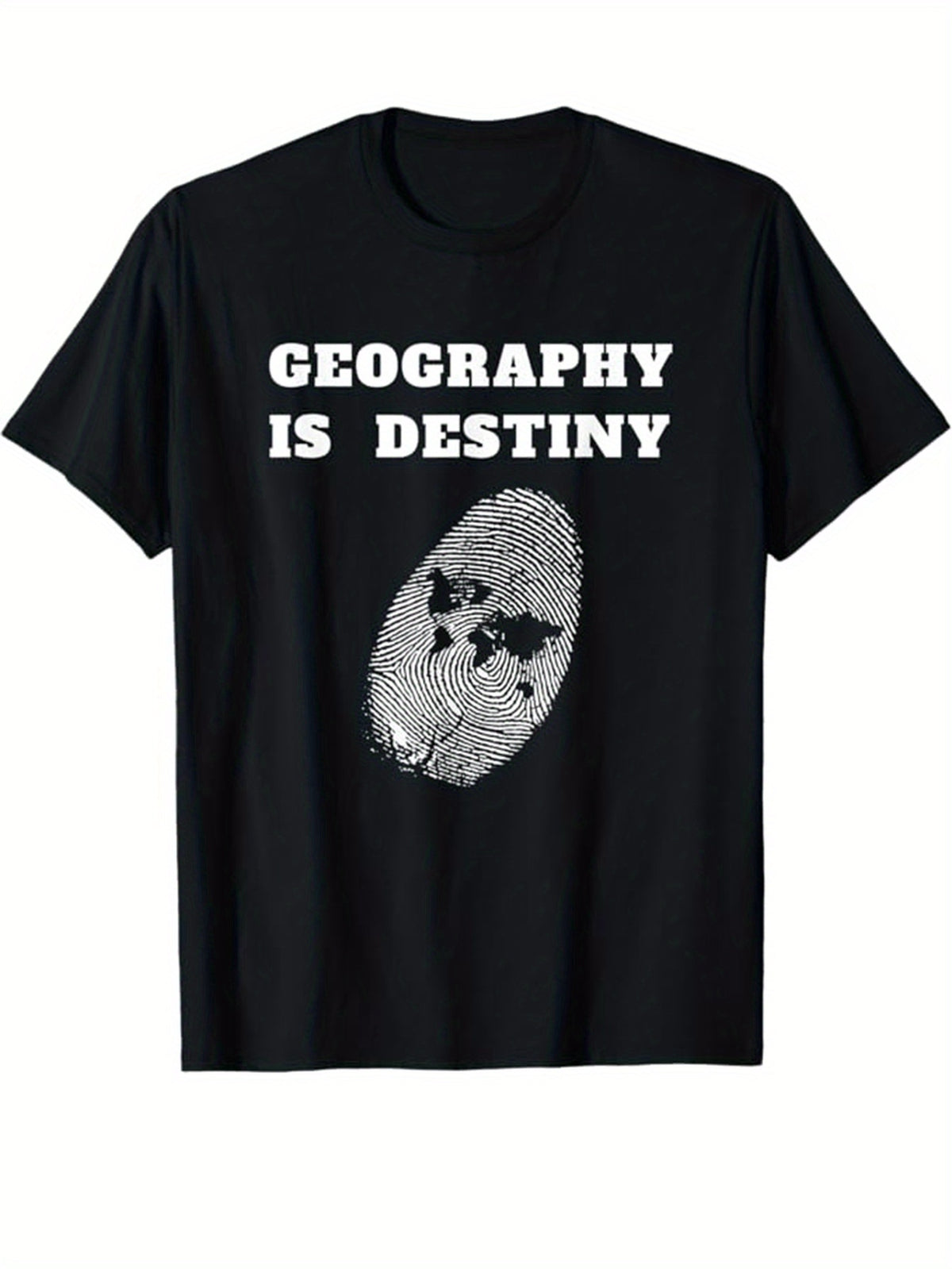 Geography Teacher Print Men's Cotton Round Neck Print Tee Short-Sleeve Comfy T-Shirt Loose Casual Top For Teacher, Back To School Men's Clothing As Gifts