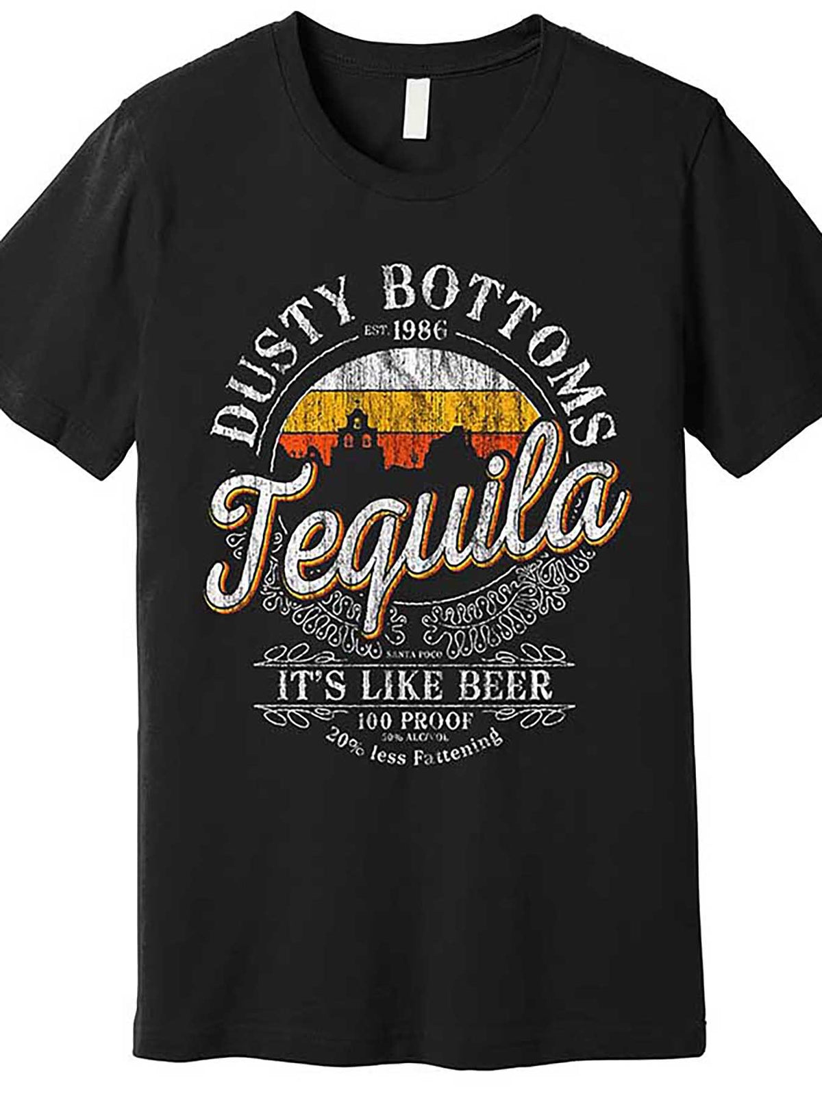Vacation Vibes, Men's Premium Cotton T-Shirt - Casual Crew Neck, Short Sleeve with Unique Mexico Tequila Print, Breathable & Machine Washable