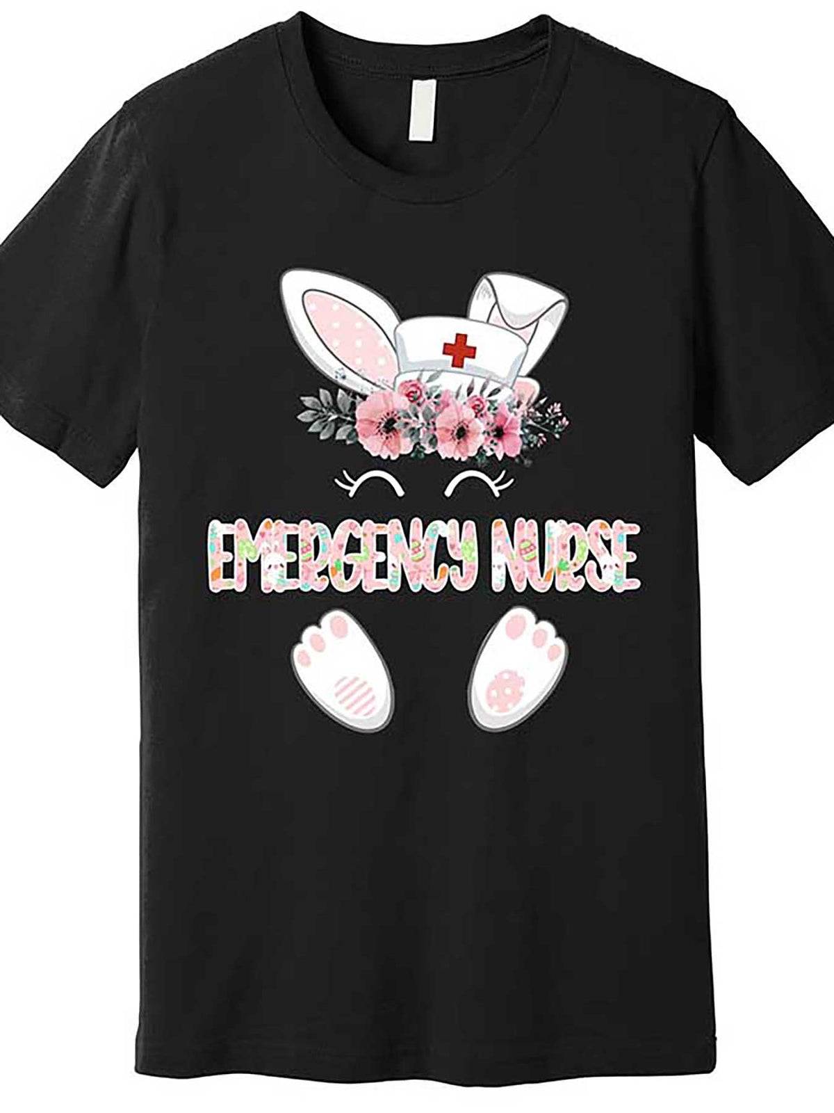 Emergency Nurse Easter Bunny Graphic Tee - Soft Cotton, Short Sleeve, Crew Neck Men's T-Shirt - Casual & Comfortable