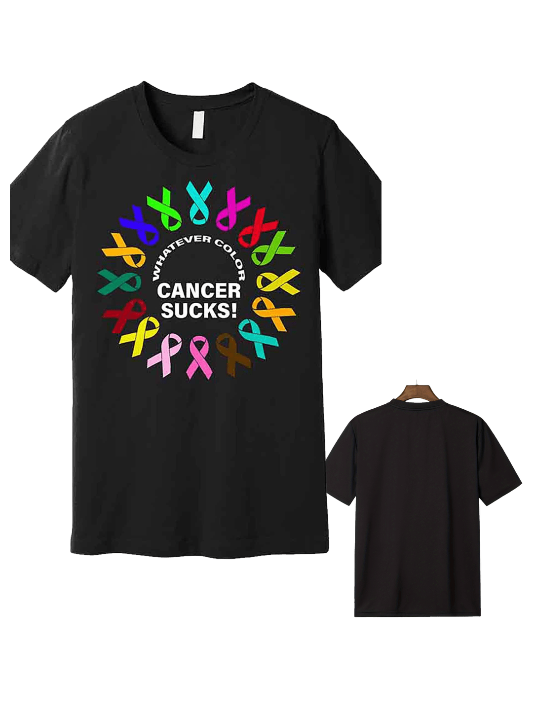 Whatever Color Cancer Sucks! Premium T-Shirt 230863 funny Men'S Short Sleeve Graphic T-shirt Collection black AA