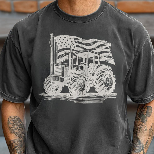 American Flag Tractor Comfort Shirt USA Independence Day Gift LM32 669217