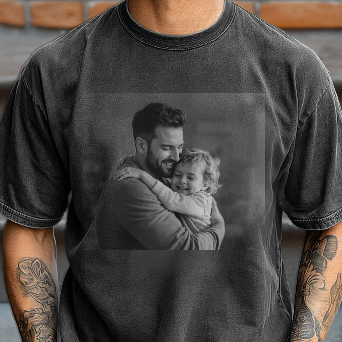 Custom Photo Dad And Kid Vintage Comfort Shirt Gift For Dad, Grandpa CH07 911958