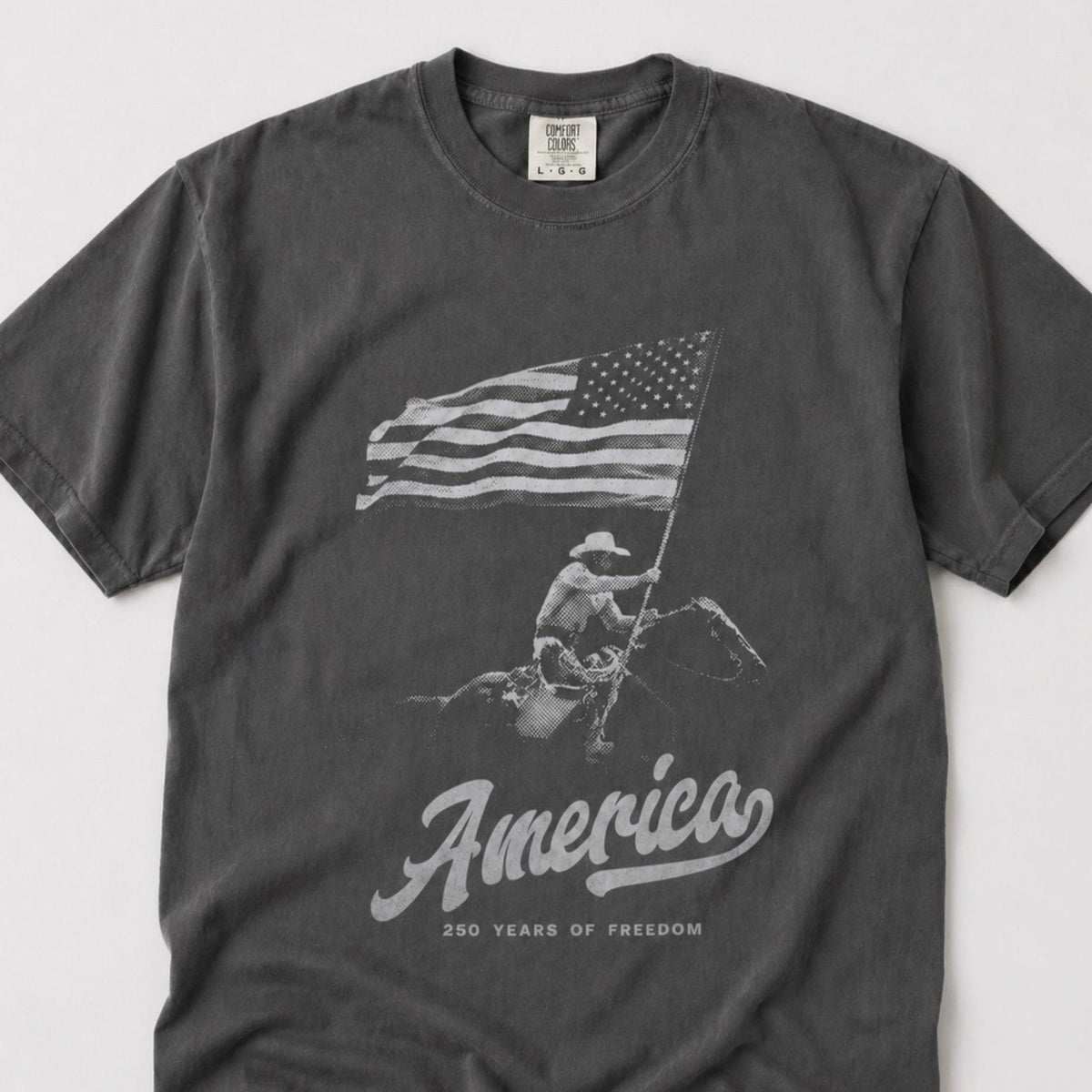 250 Years Of Freedom America Patriotic Cowboy Independence Comfort Shirt LM32 669213