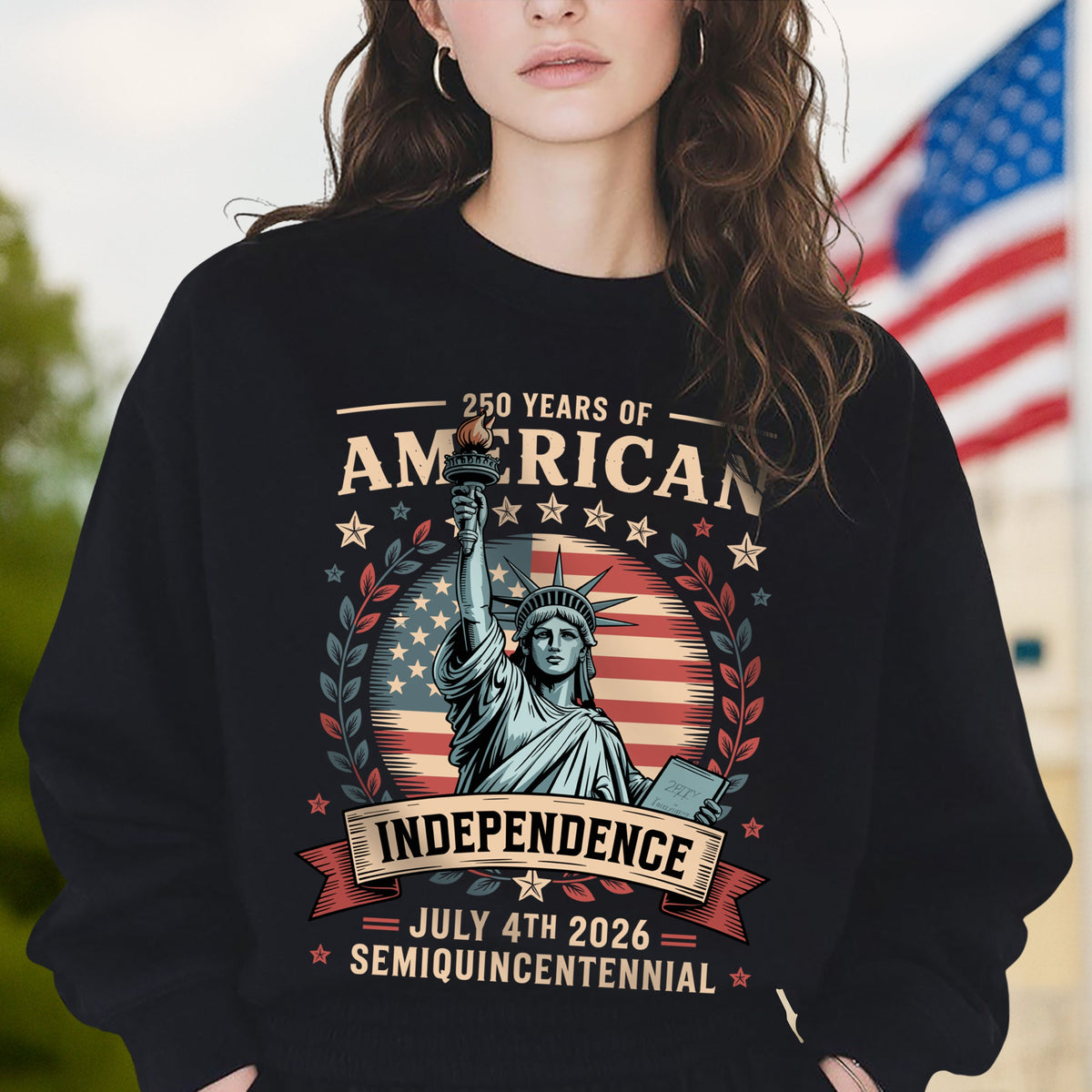 Statue of Liberty 250 Years Independence Day 2026 Dark Shirt LM32 895293