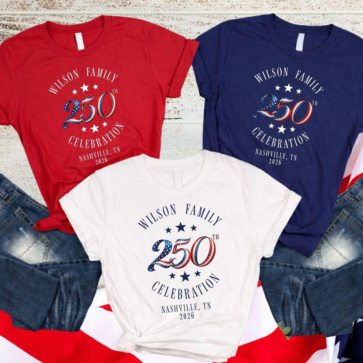 Custom Family 250th Celebration Shirt, Patriotic America Basic Tee LM32 669211