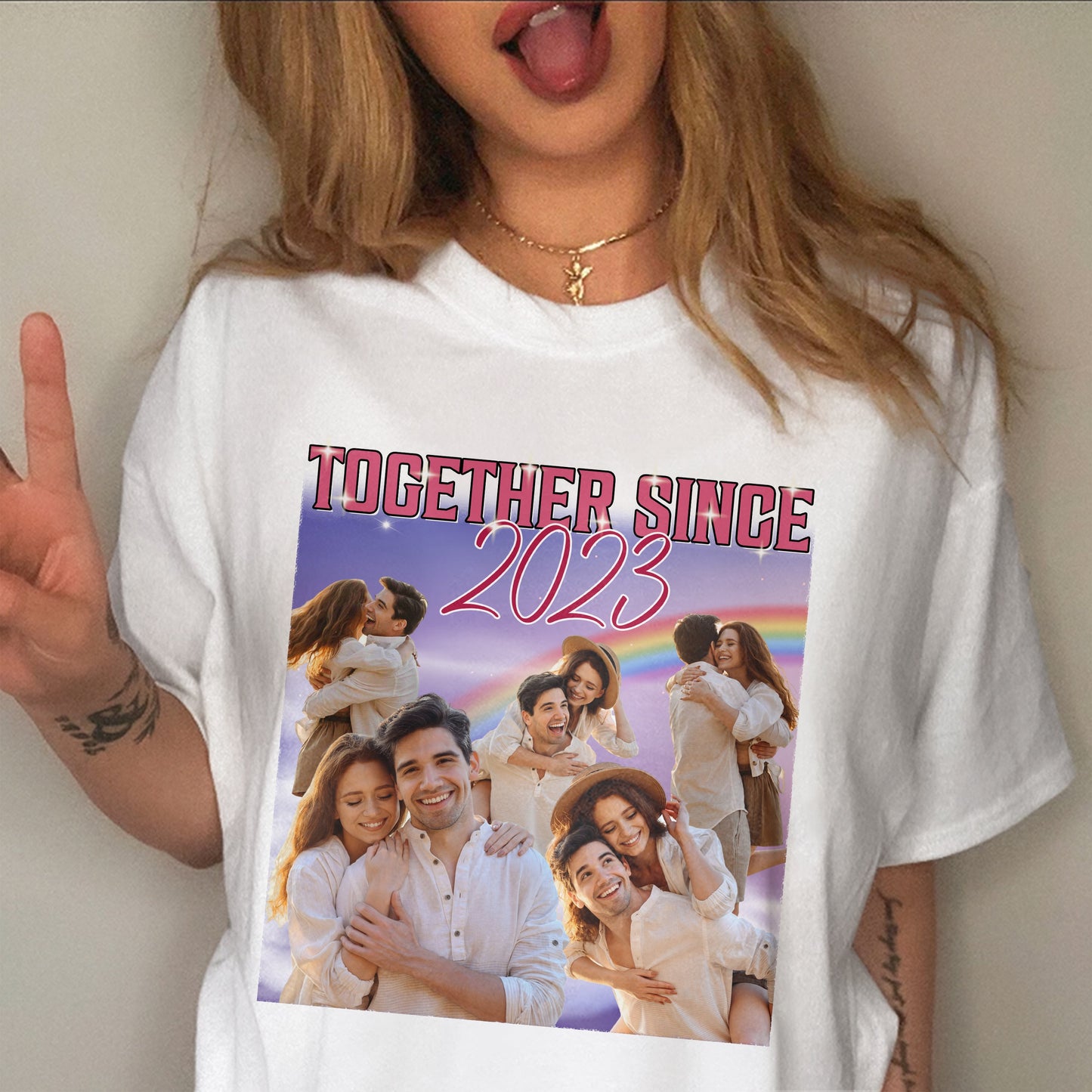 Custom Portrait Photo Together Since Vintage Style Couple Comfort Shirt HO82 894900