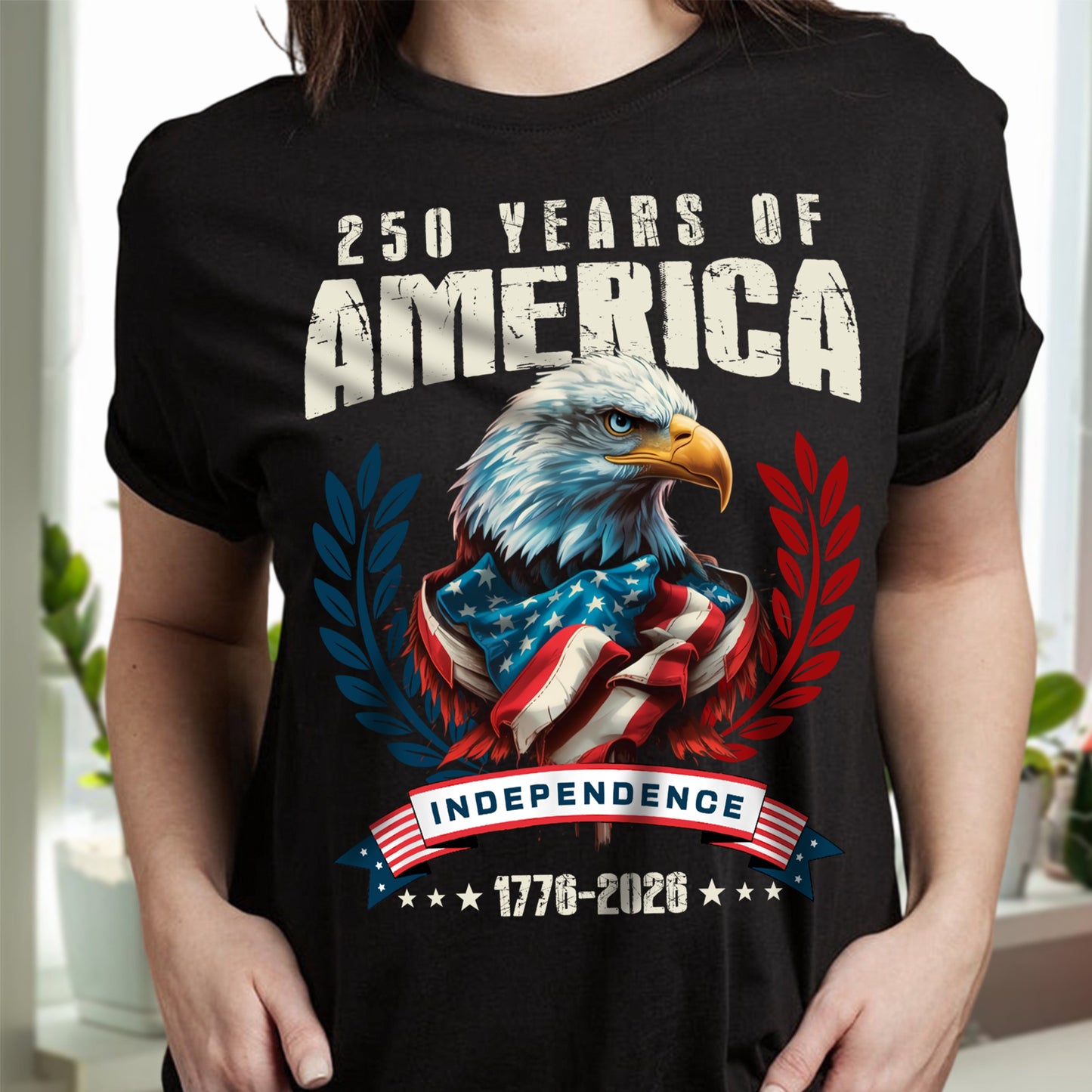 250 Years of America Eagle Independence Day Patriotic Dark Shirt LM32 895255