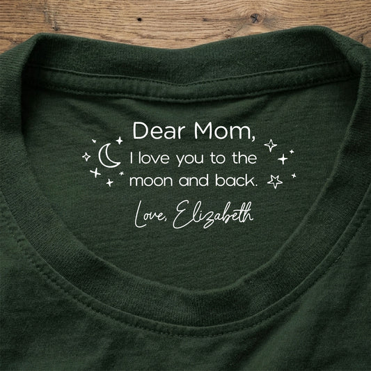 I Love You To The Moon And Back - Personalized Neck Print Back Shirt HO82 901696