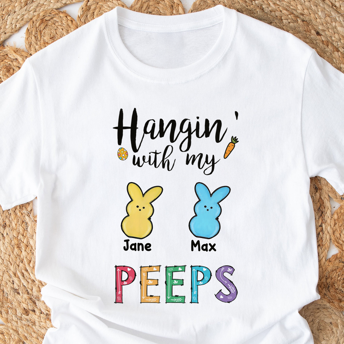 Hangin¡¯ With My Peeps Easter Bright Shirt Personalized Gift For Easter Day HO82 901210